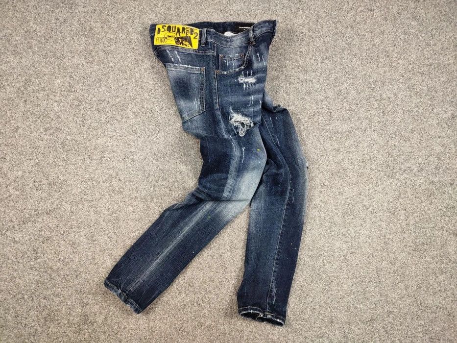 Dsquared2 Dsquared2 Punk Slim Jeans Distressed Blue Authentic Denim Size US 32 / EU 48 - 7 Thumbnail