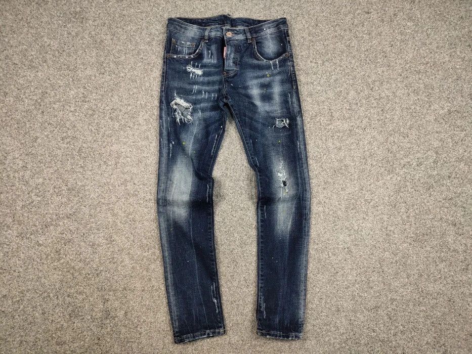 Dsquared2 Dsquared2 Punk Slim Jeans Distressed Blue Authentic Denim Size US 32 / EU 48 - 5 Thumbnail