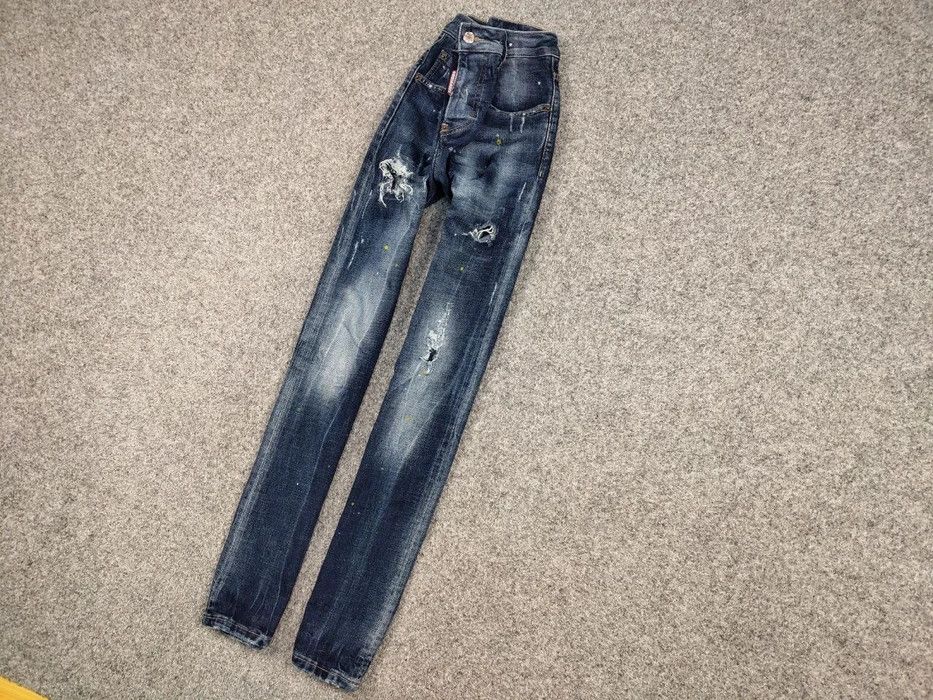 Dsquared2 Dsquared2 Punk Slim Jeans Distressed Blue Authentic Denim Size US 32 / EU 48 - 2 Thumbnail