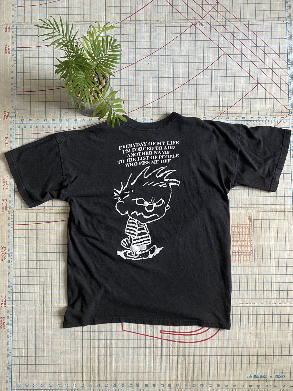 Vintage Vintage Calvin & Hobbes Humor Tee Black Fits Large | Grailed