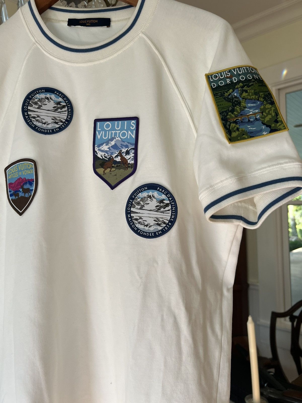 Louis Vuitton White National Parks Patches Tee