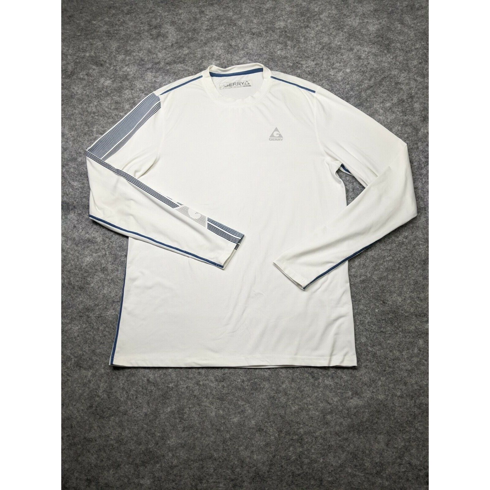 Pull Homme Gerry Gris Rayé Manches Longues Taille L - État Parfait Occasion