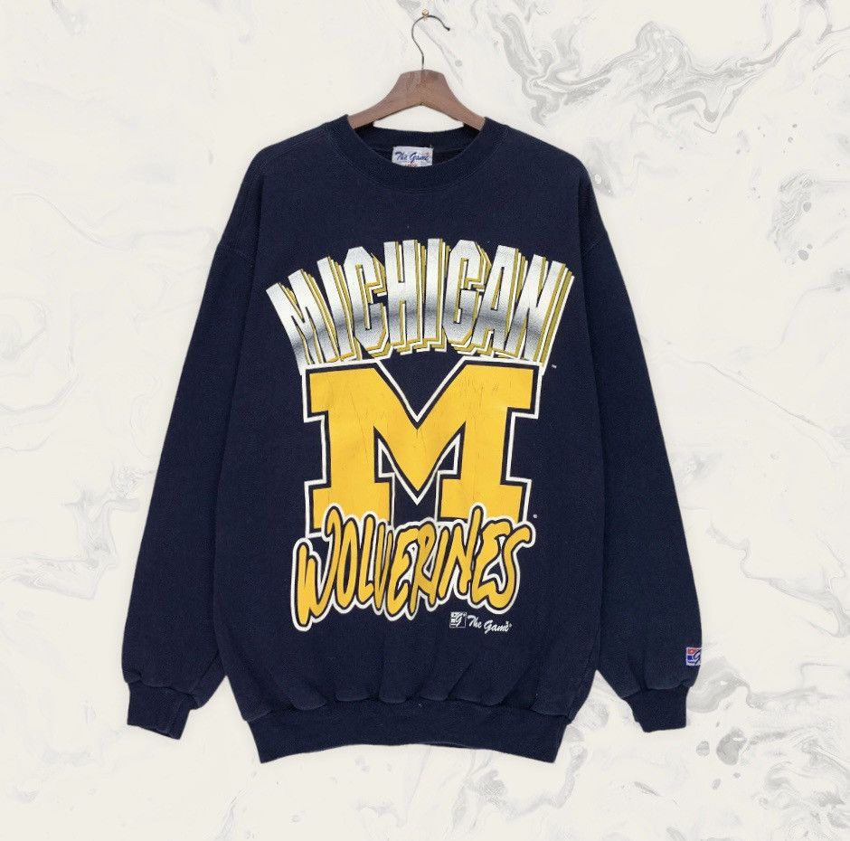 Vintage Rare! Vintage 1990s Michigan Wolverines Football University Size US L / EU 52-54 / 3 - 1 Thumbnail