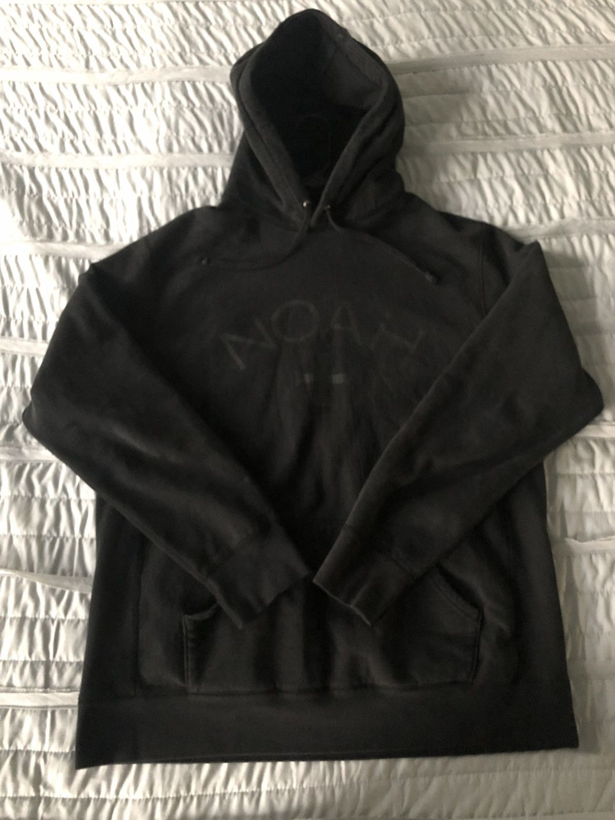 Noah Black Tonal Core Logo Hoodie