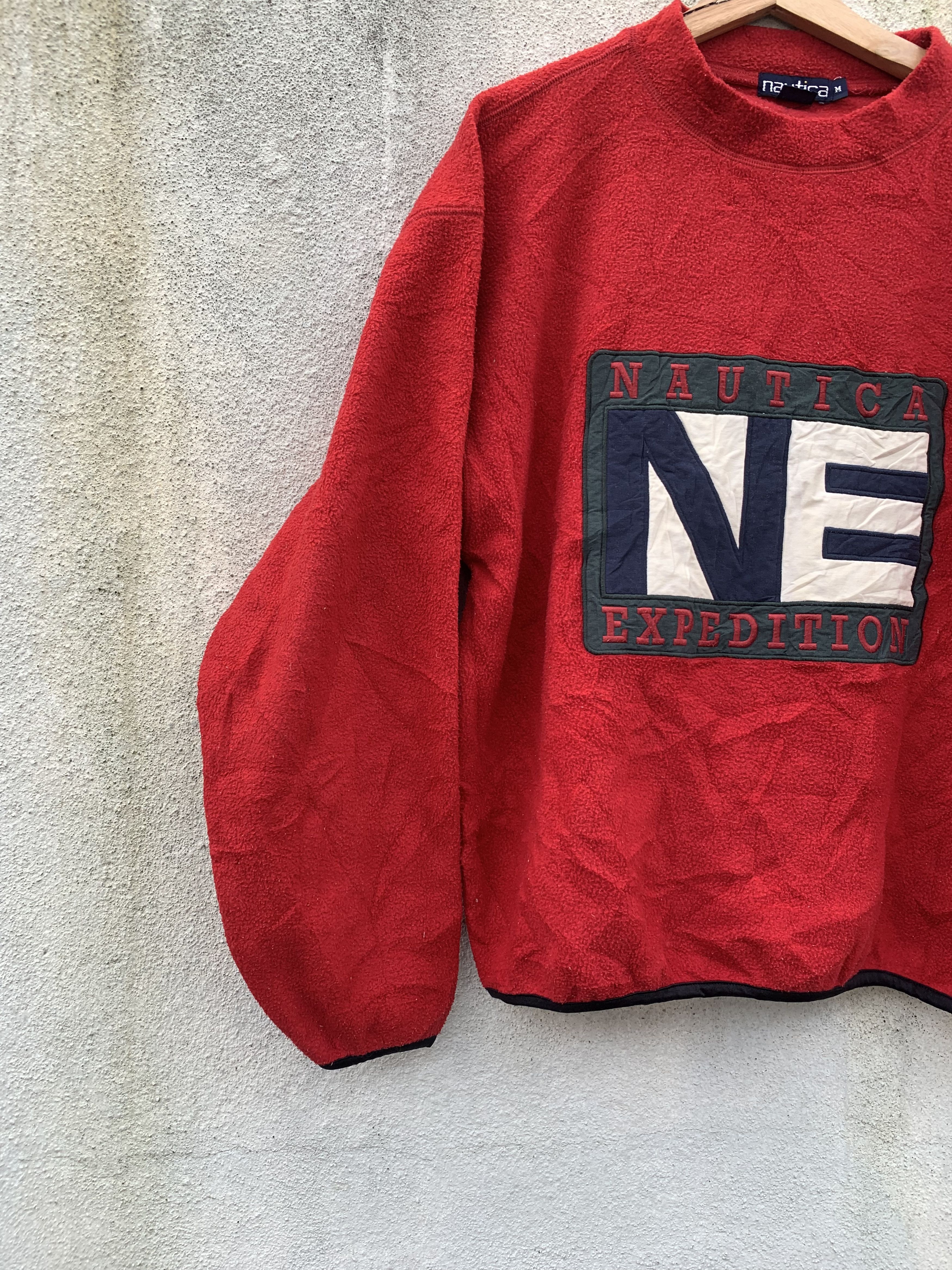 Vintage 🔥Best Offer🔥Vtg Nautica Fleece Embroidery big logo jacket Size US L / EU 52-54 / 3 - 4 Thumbnail