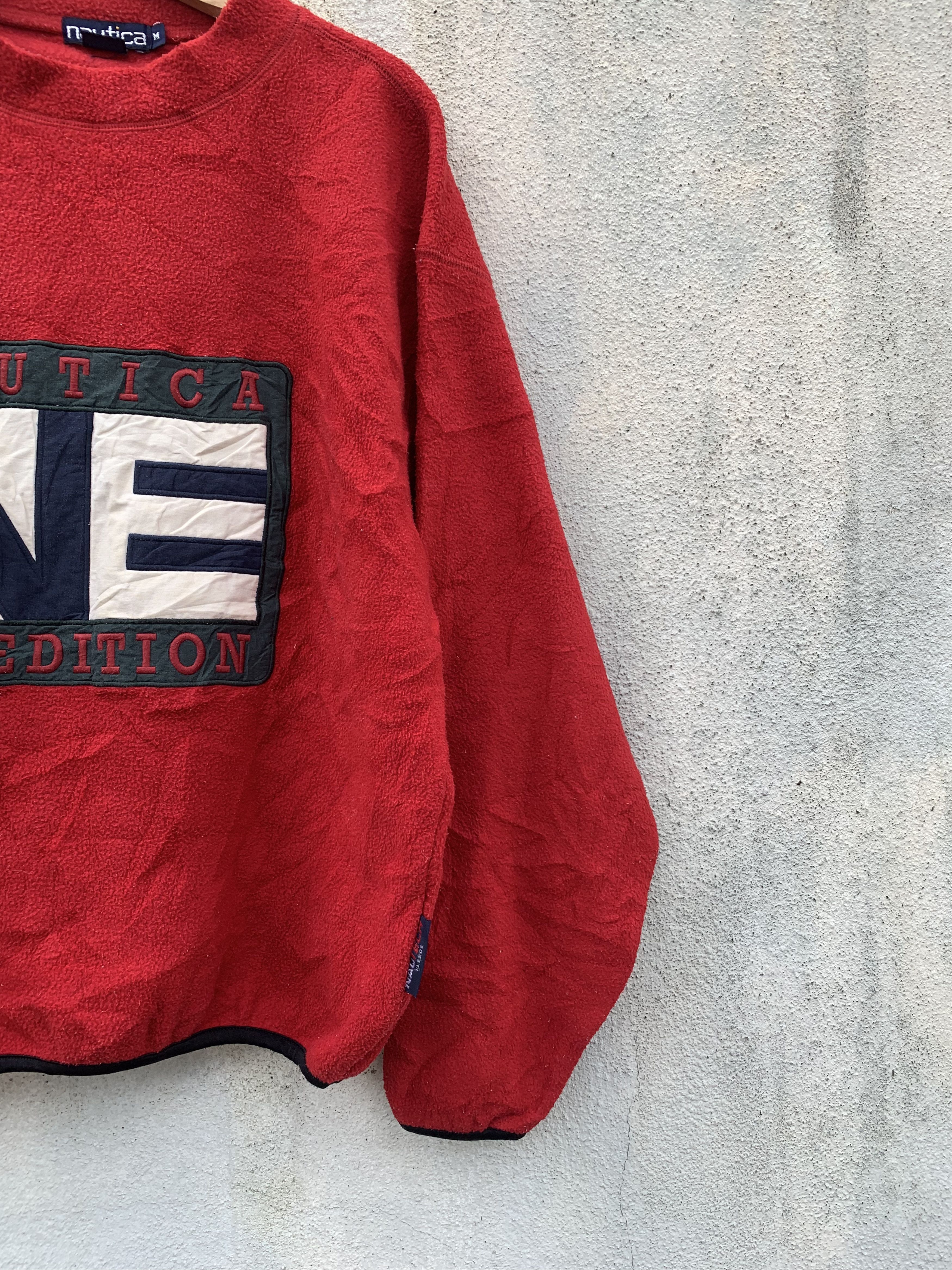 Vintage 🔥Best Offer🔥Vtg Nautica Fleece Embroidery big logo jacket Size US L / EU 52-54 / 3 - 3 Thumbnail