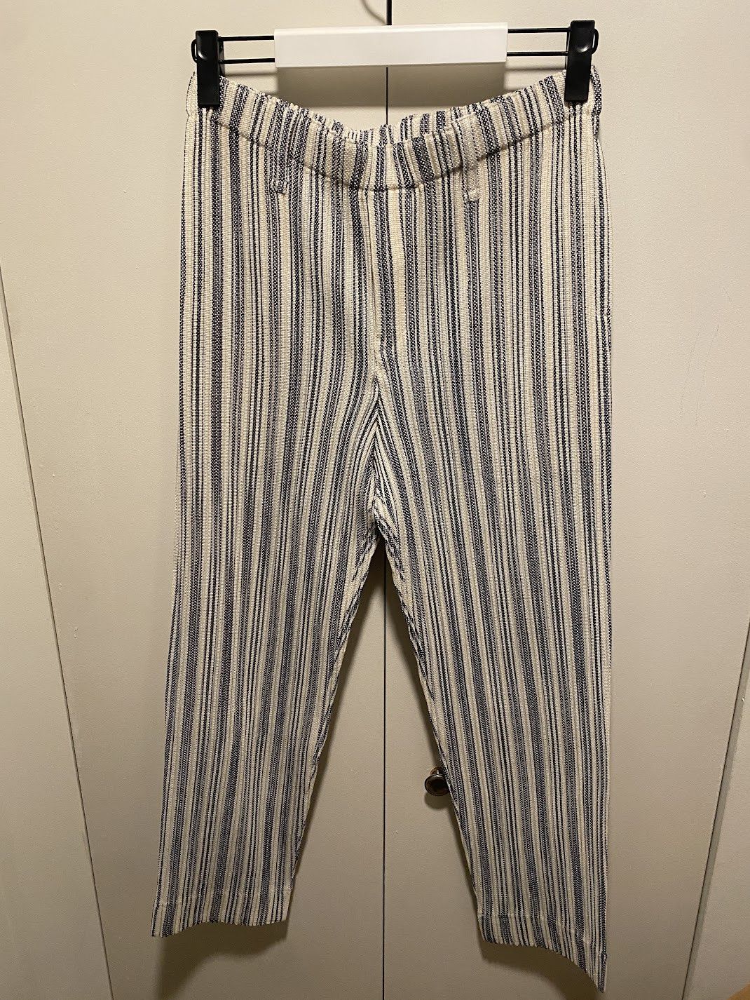 Issey Miyake Homme Plissé Issey Miyake Pleated Pants Leno Stripe Ivory Size US 32 / EU 48 - 3 Thumbnail