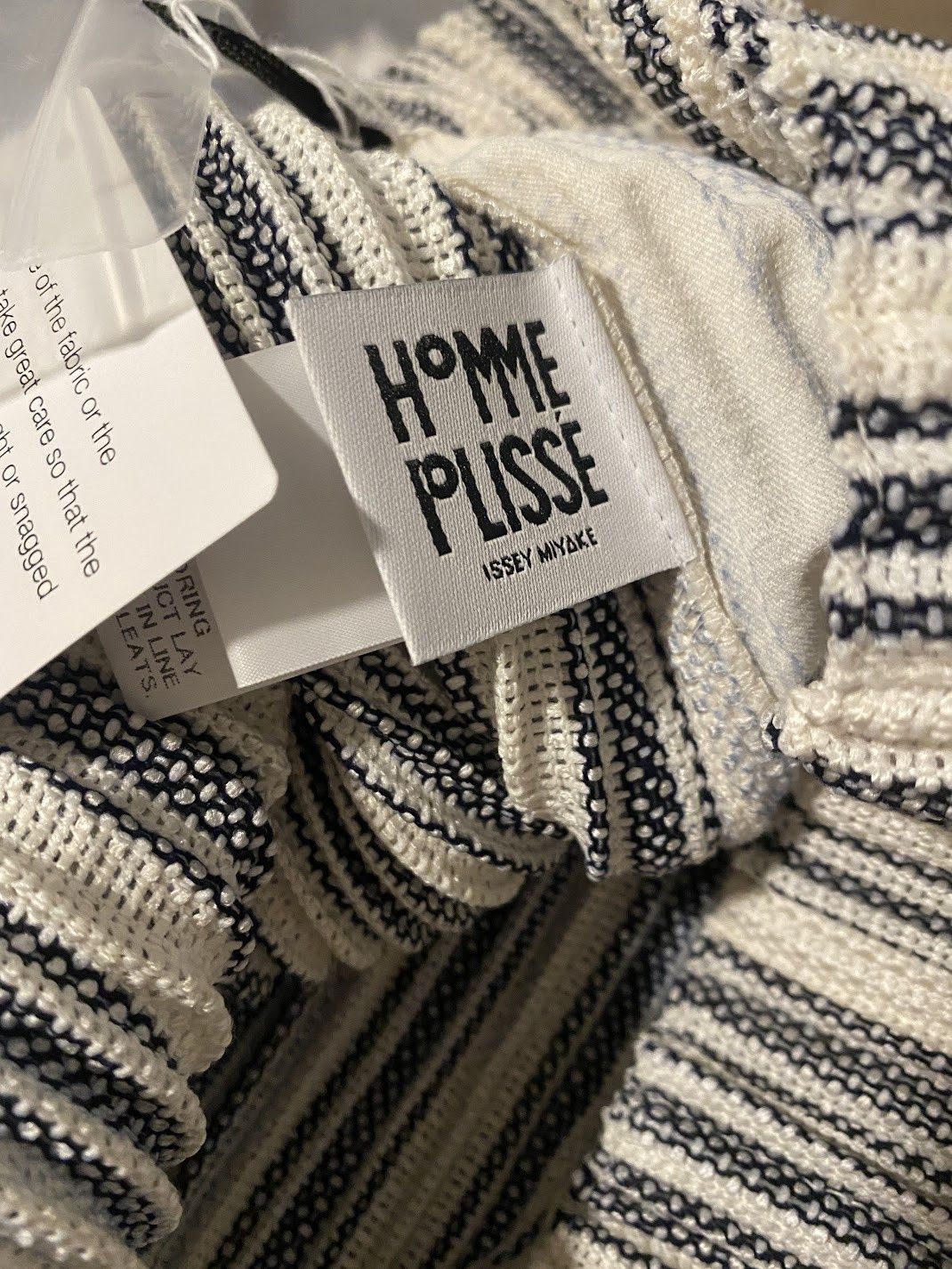 Issey Miyake Homme Plissé Issey Miyake Pleated Pants Leno Stripe Ivory Size US 32 / EU 48 - 5 Thumbnail