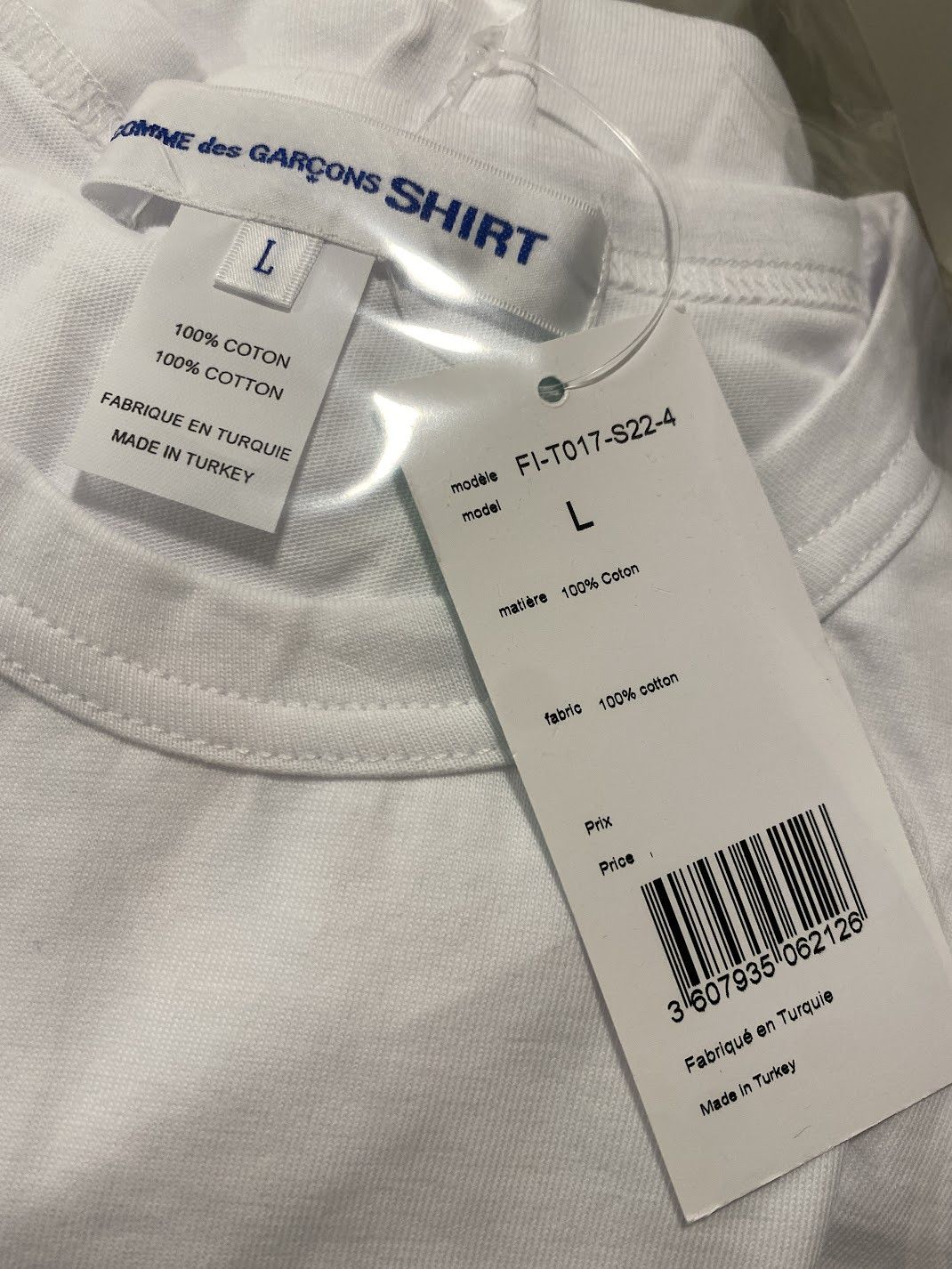 Comme des Garcons Comme des Garcons Shirt Chest Logo Big T-shirt White large Size US XL / EU 56 / 4 - 3 Thumbnail