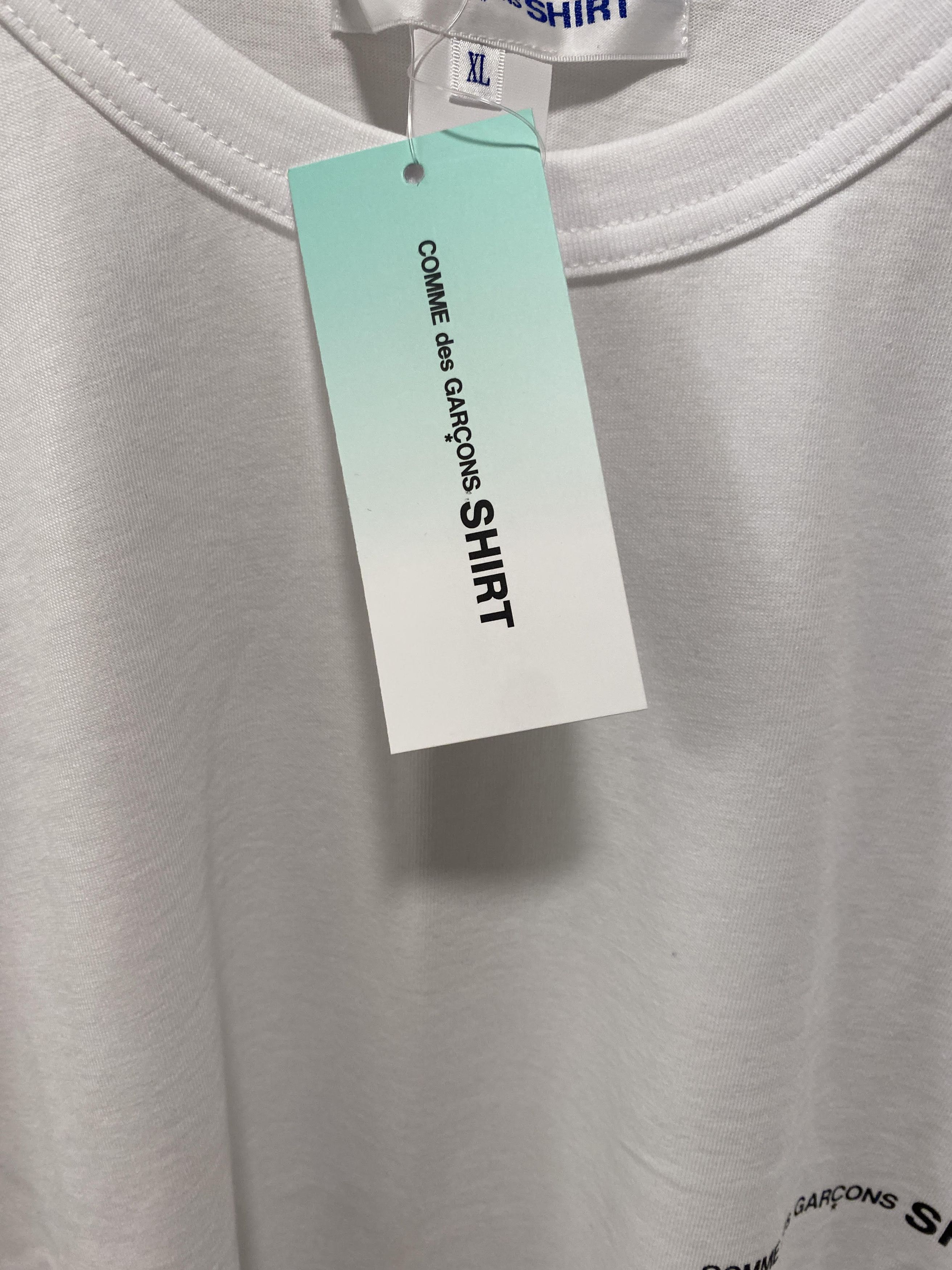 Comme des Garcons Comme des Garcons Shirt Chest Logo Big T-shirt White large Size US XL / EU 56 / 4 - 5 Thumbnail