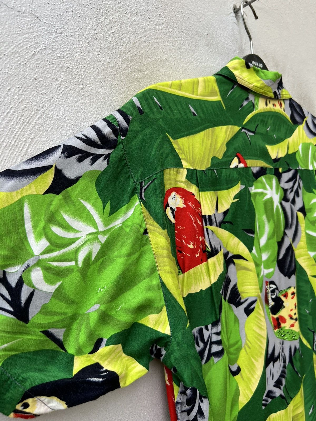 Vintage VTG 90s DOMON Japan Parrots FloralFauna Rayon Hawaiian Shirt Size US M / EU 48-50 / 2 - 15 Thumbnail