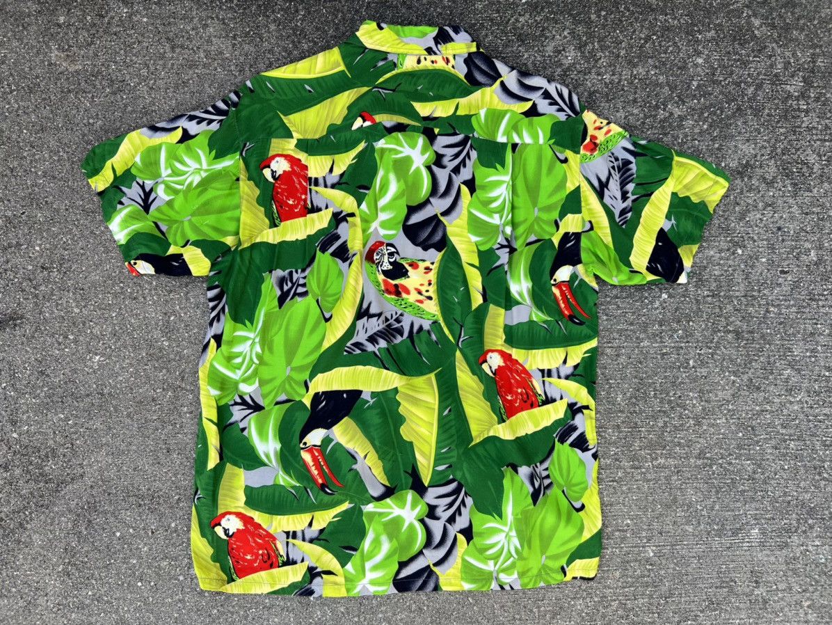 Vintage VTG 90s DOMON Japan Parrots FloralFauna Rayon Hawaiian Shirt Size US M / EU 48-50 / 2 - 3 Thumbnail