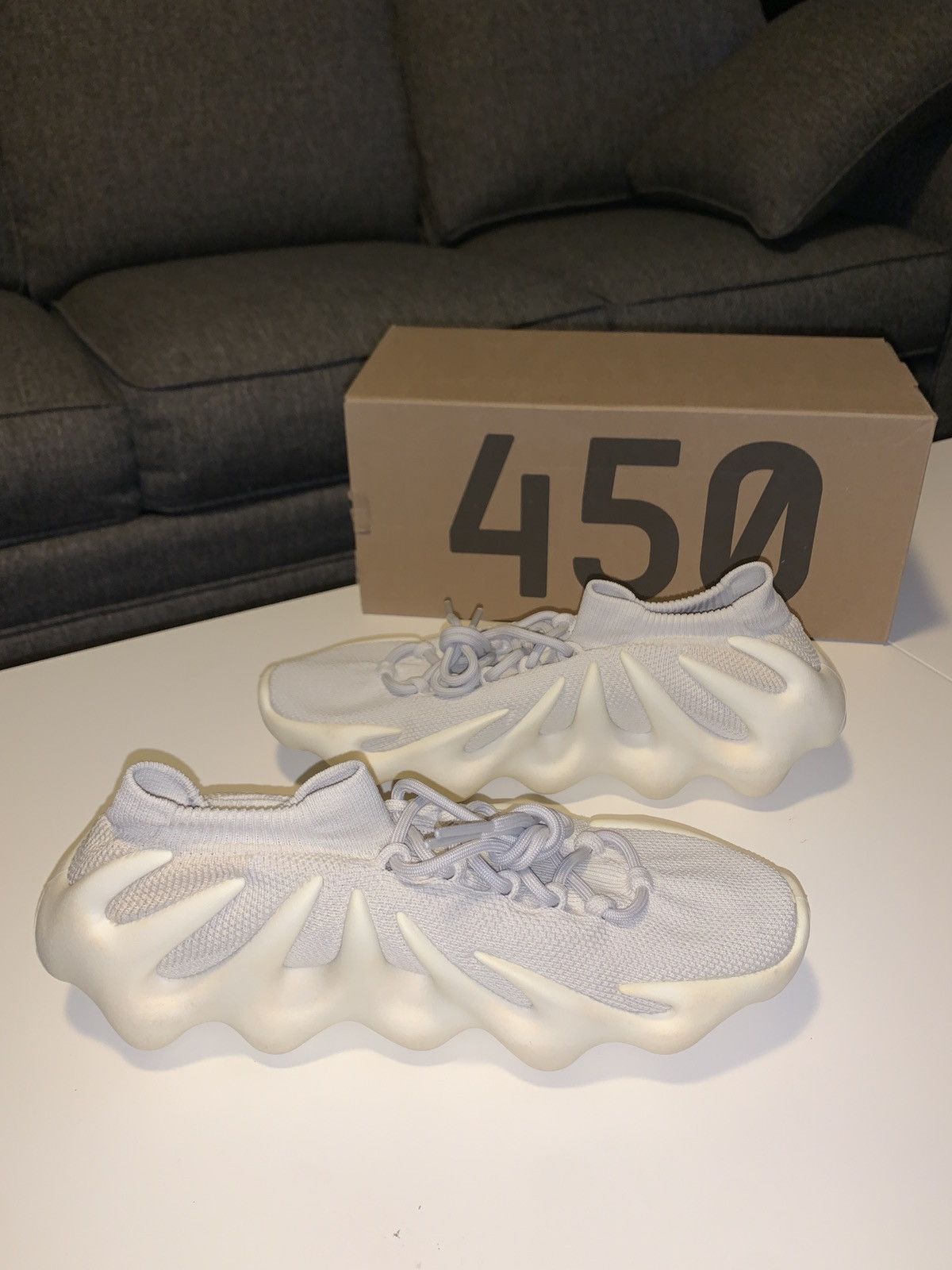 Adidas Yeezy 450 Cloud White Size US 10.5 / EU 43-44 - 2 Thumbnail