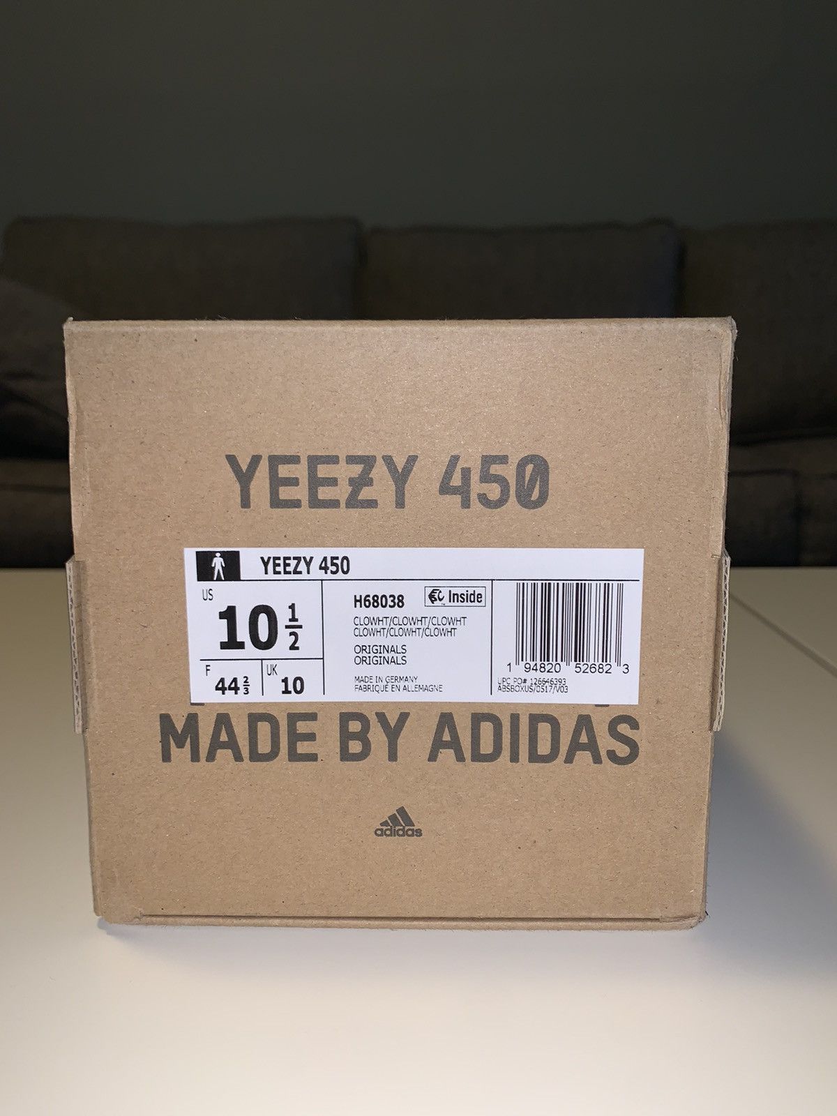 Adidas Yeezy 450 Cloud White Size US 10.5 / EU 43-44 - 8 Thumbnail