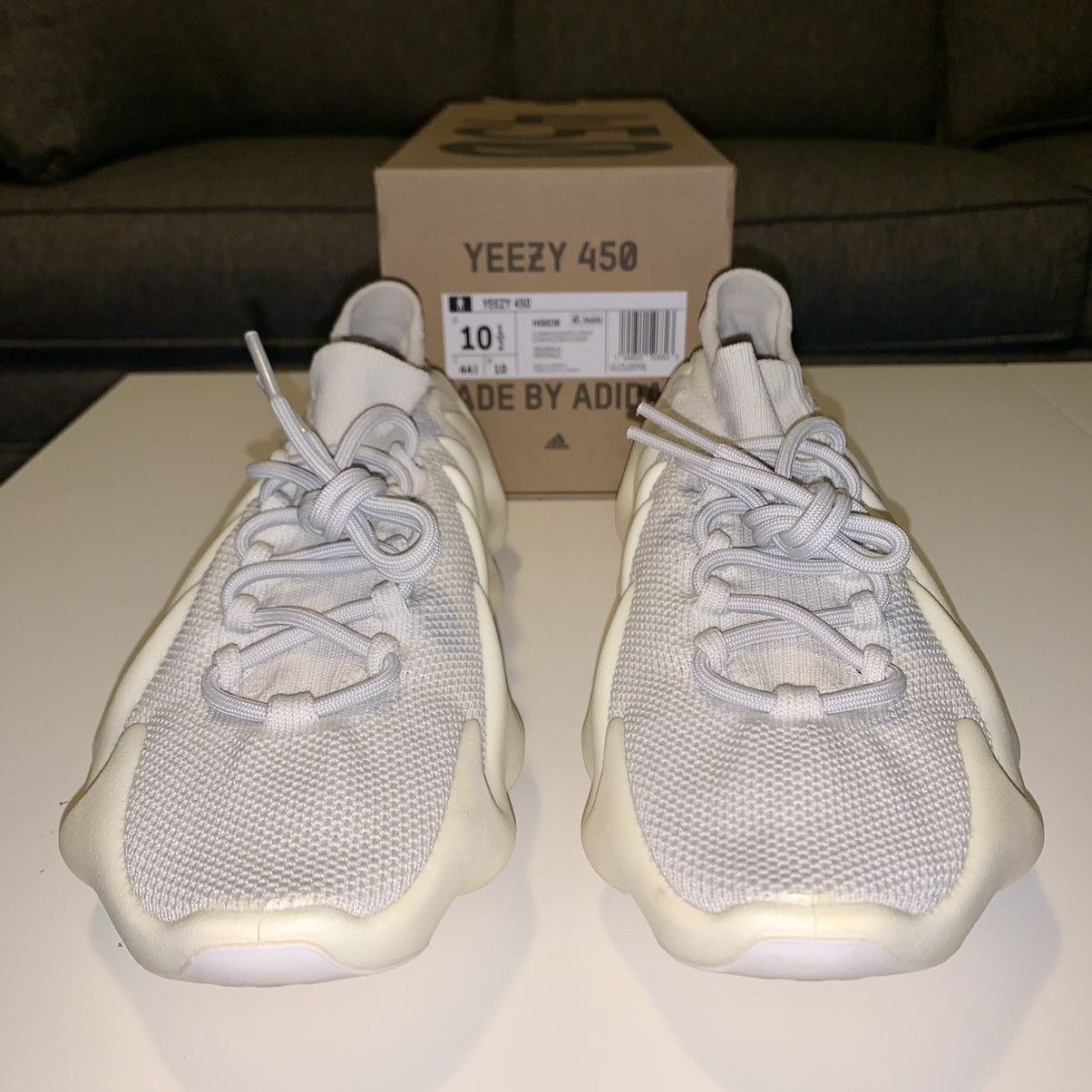 Adidas Yeezy 450 Cloud White Size US 10.5 / EU 43-44 - 4 Thumbnail