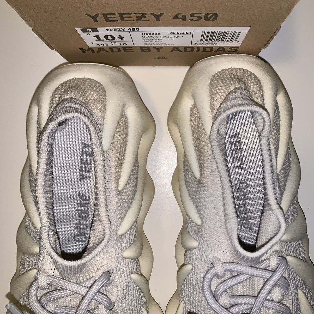 Adidas Yeezy 450 Cloud White Size US 10.5 / EU 43-44 - 5 Thumbnail