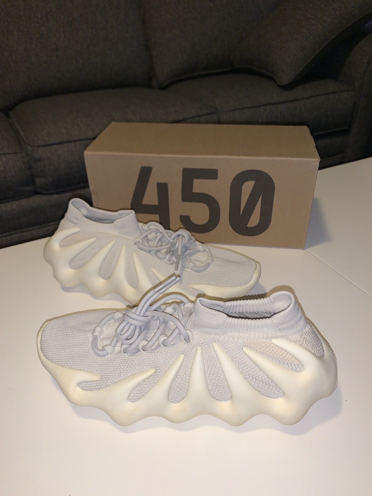 Adidas Yeezy 450 Cloud White Size US 10.5 / EU 43-44 - 3 Thumbnail