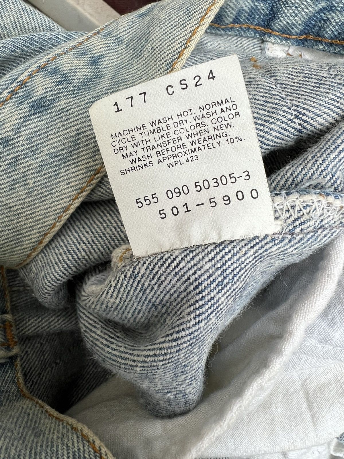 Levi's Vintage 80s Levi’s 501 Ageing Mud Denim Dirty Jeans Size US 31 - 23 Thumbnail