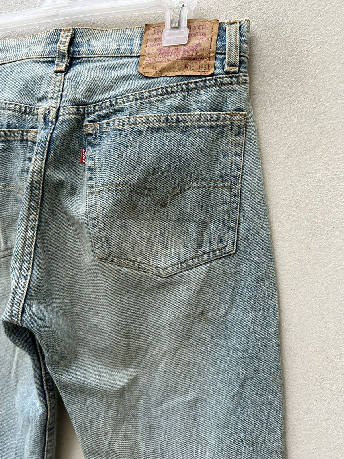 Levi's Vintage 80s Levi’s 501 Ageing Mud Denim Dirty Jeans Size US 31 - 19 Thumbnail