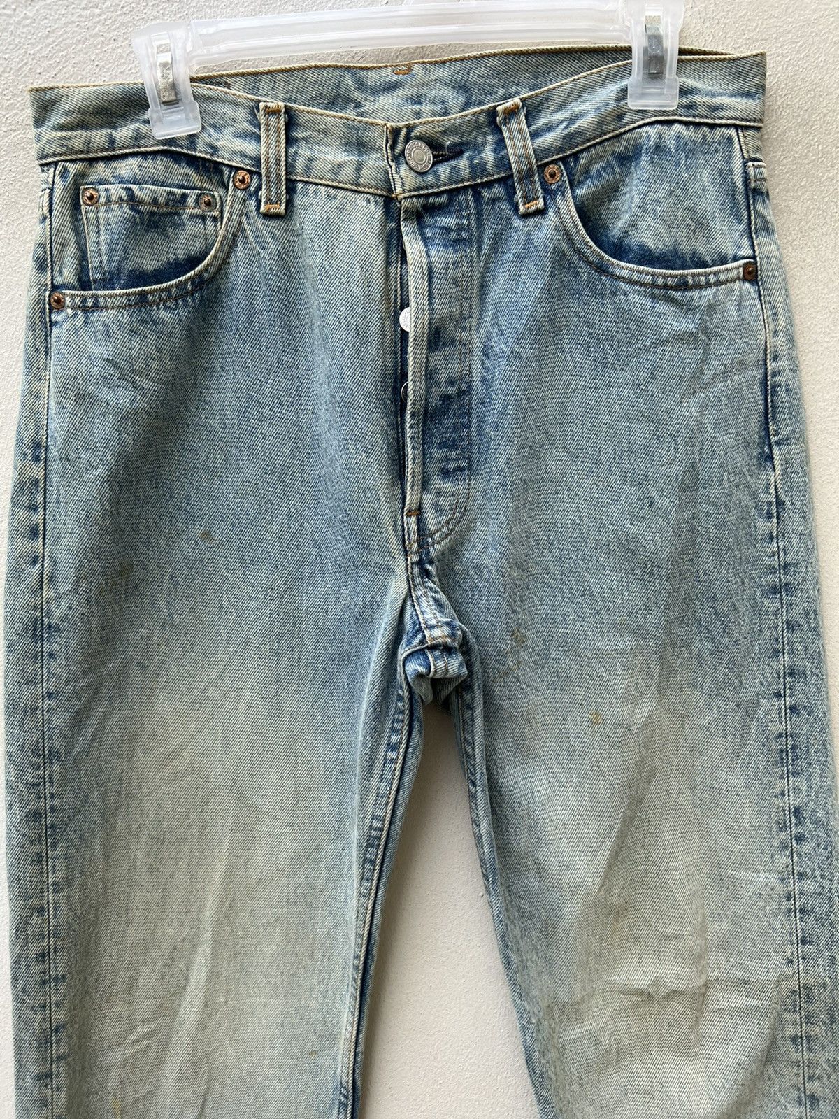 Levi's Vintage 80s Levi’s 501 Ageing Mud Denim Dirty Jeans Size US 31 - 7 Thumbnail