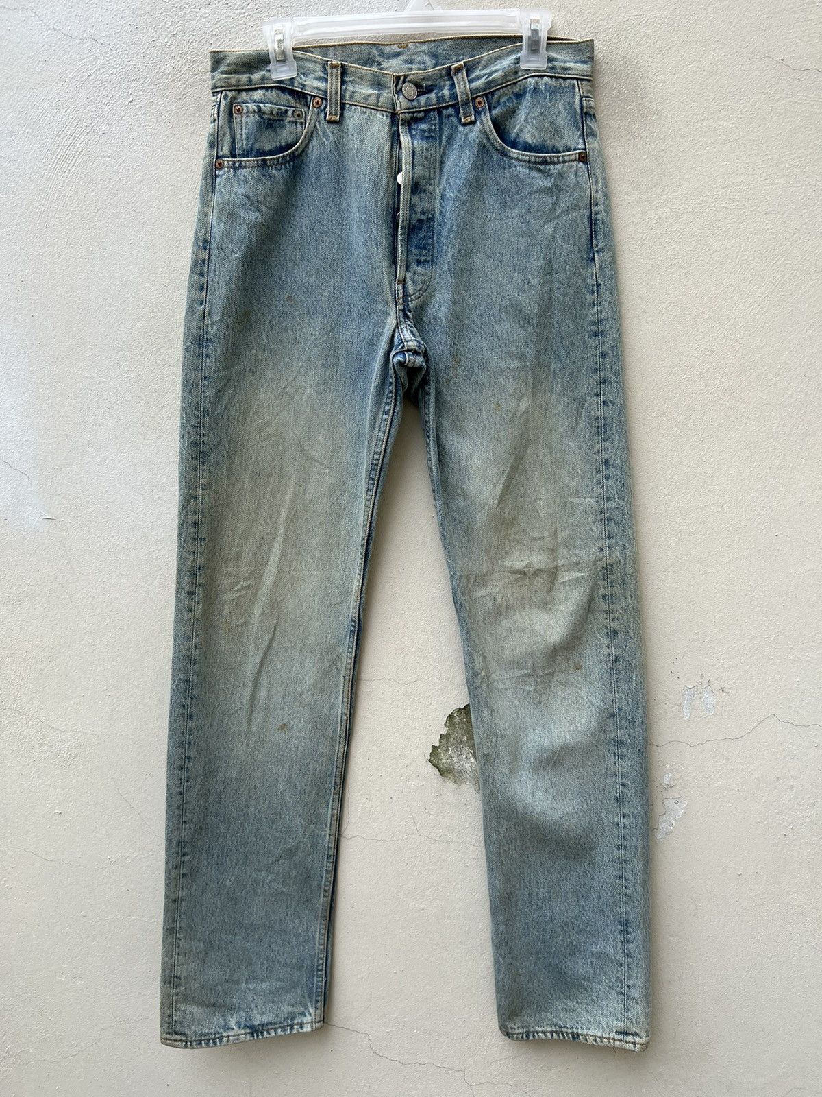 Levi's Vintage 80s Levi’s 501 Ageing Mud Denim Dirty Jeans Size US 31 - 6 Thumbnail