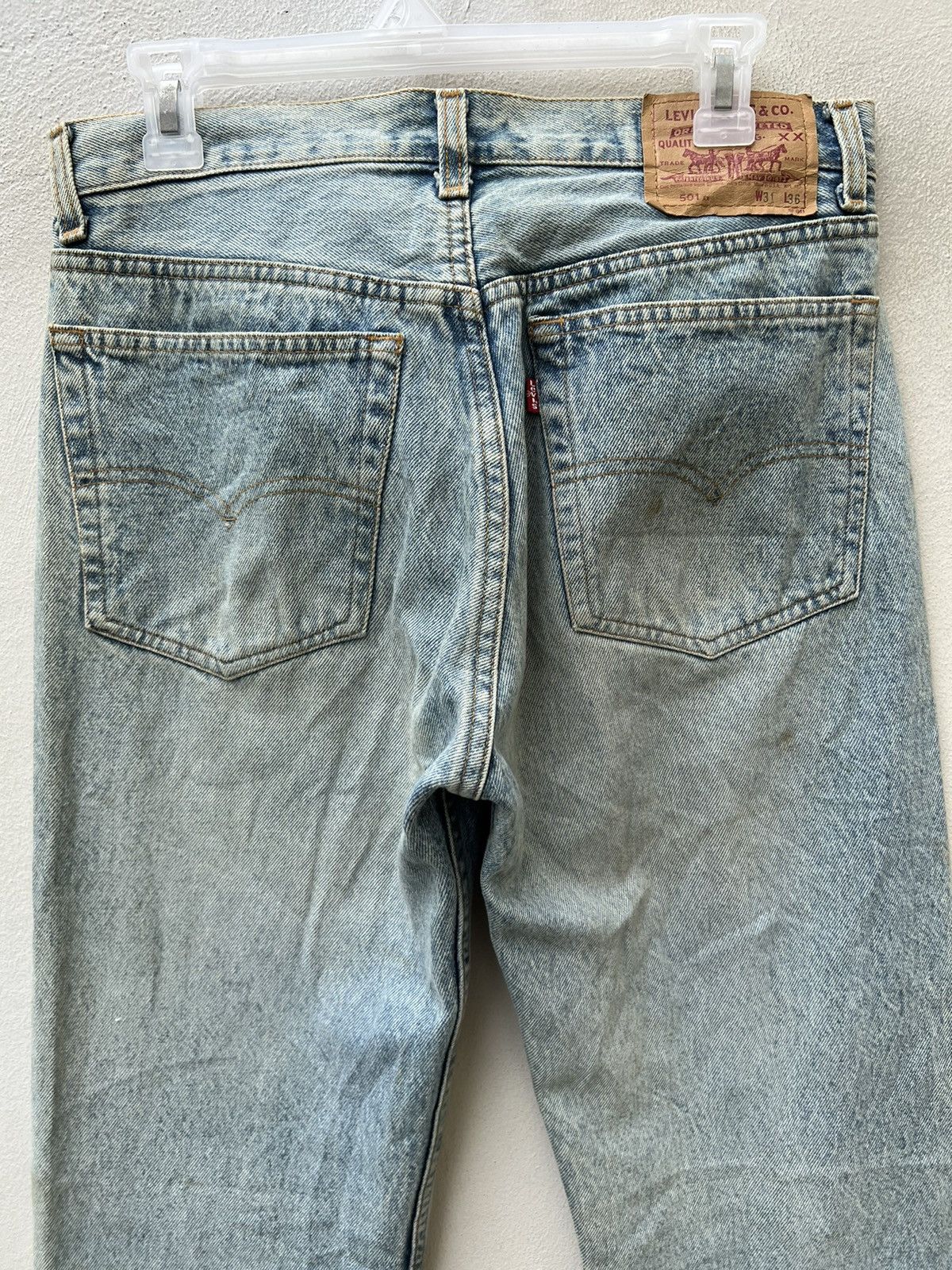 Levi's Vintage 80s Levi’s 501 Ageing Mud Denim Dirty Jeans Size US 31 - 16 Thumbnail