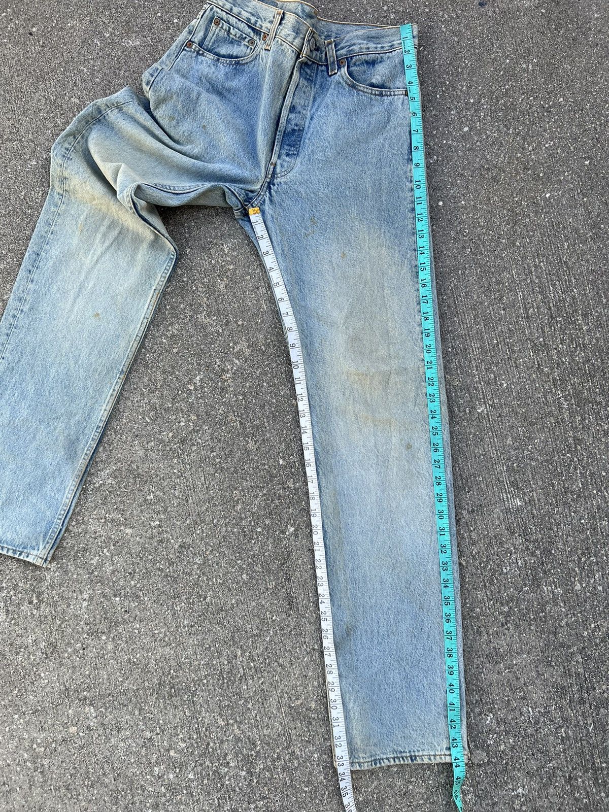 Levi's Vintage 80s Levi’s 501 Ageing Mud Denim Dirty Jeans Size US 31 - 4 Thumbnail