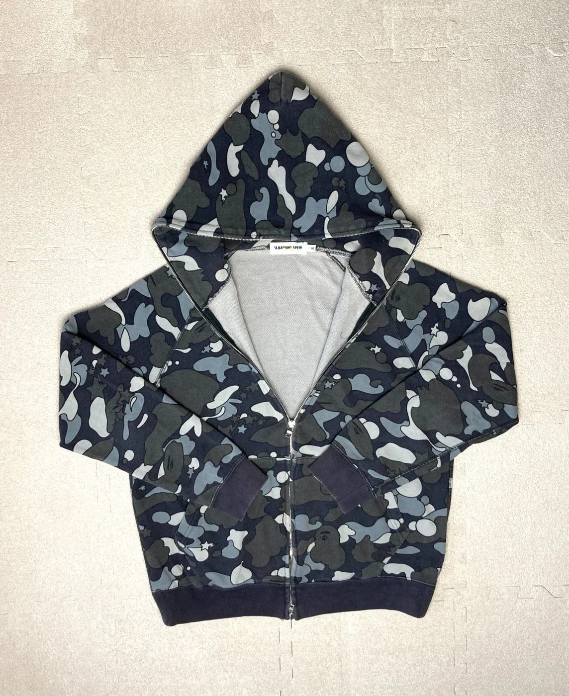 Bape Bape Black Camo Star Gray Full Zip Hoodie Size S From Japan Size US S / EU 44-46 / 1 - 2 Thumbnail