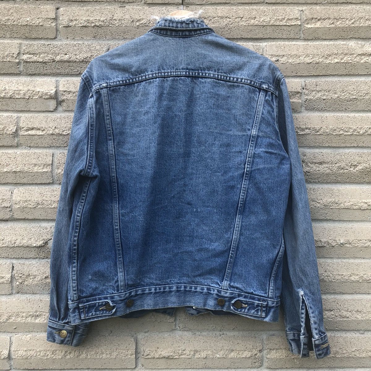 Guess × Vintage Vintage 90s Georges Marciano Guess Denim Jean Trucker Jacket Size US M / EU 48-50 / 2 - 2 Thumbnail
