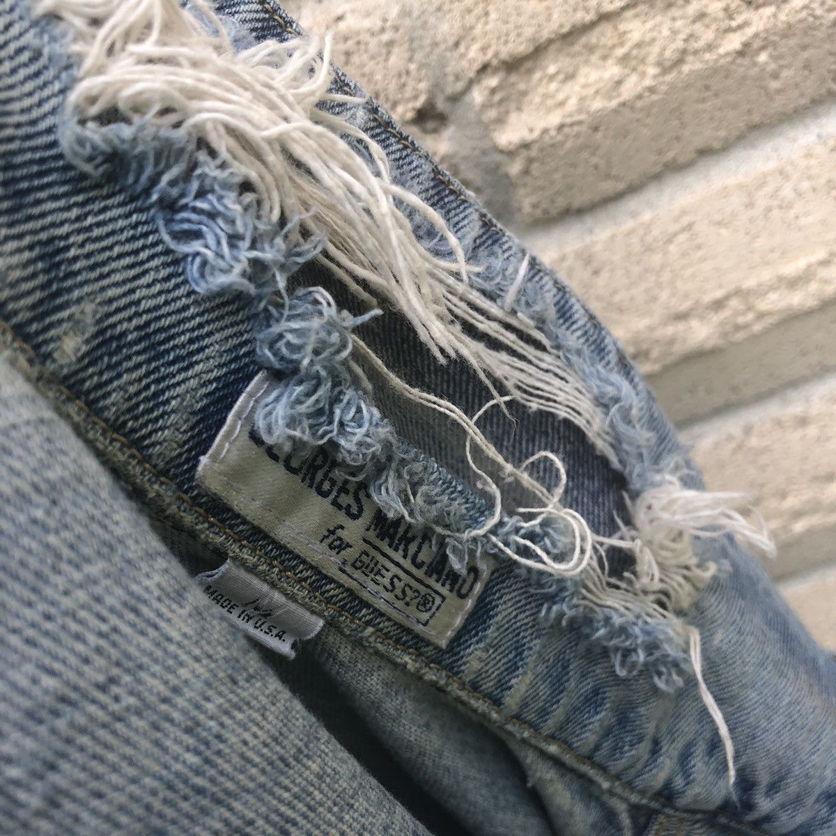 Guess × Vintage Vintage 90s Georges Marciano Guess Denim Jean Trucker Jacket Size US M / EU 48-50 / 2 - 3 Thumbnail