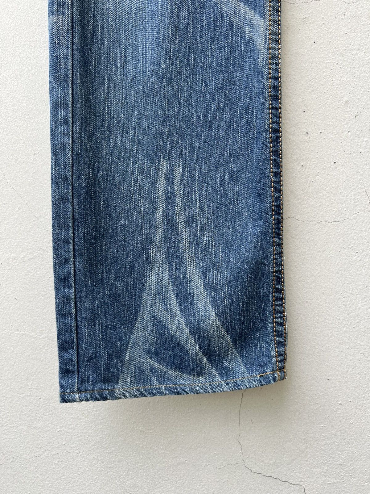 Vintage Vintage Edwin Japan Fade Blue Hybrid Denim Bush Pant Jeans Size US 32 / EU 48 - 12 Thumbnail