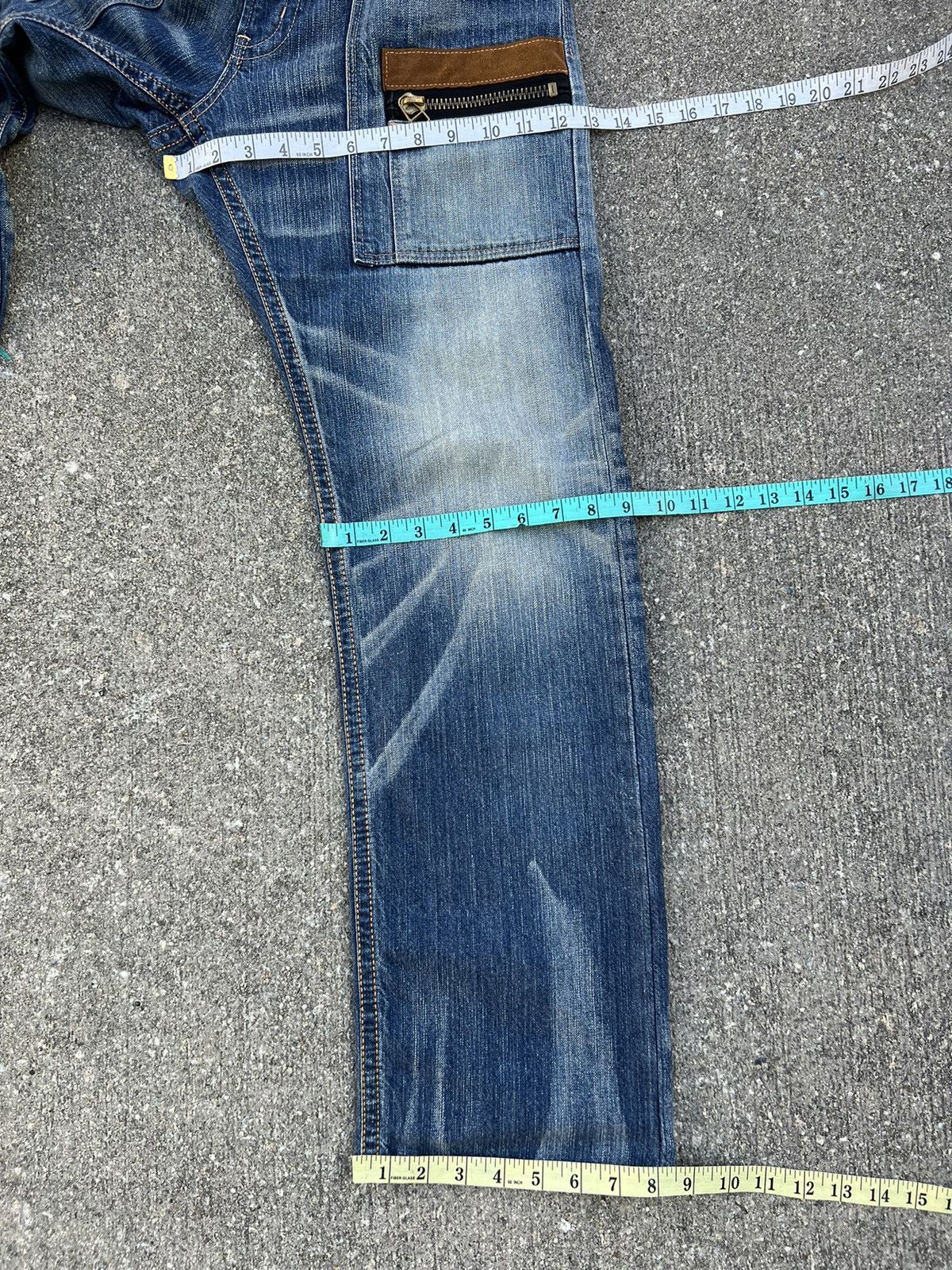 Vintage Vintage Edwin Japan Fade Blue Hybrid Denim Bush Pant Jeans Size US 32 / EU 48 - 3 Thumbnail