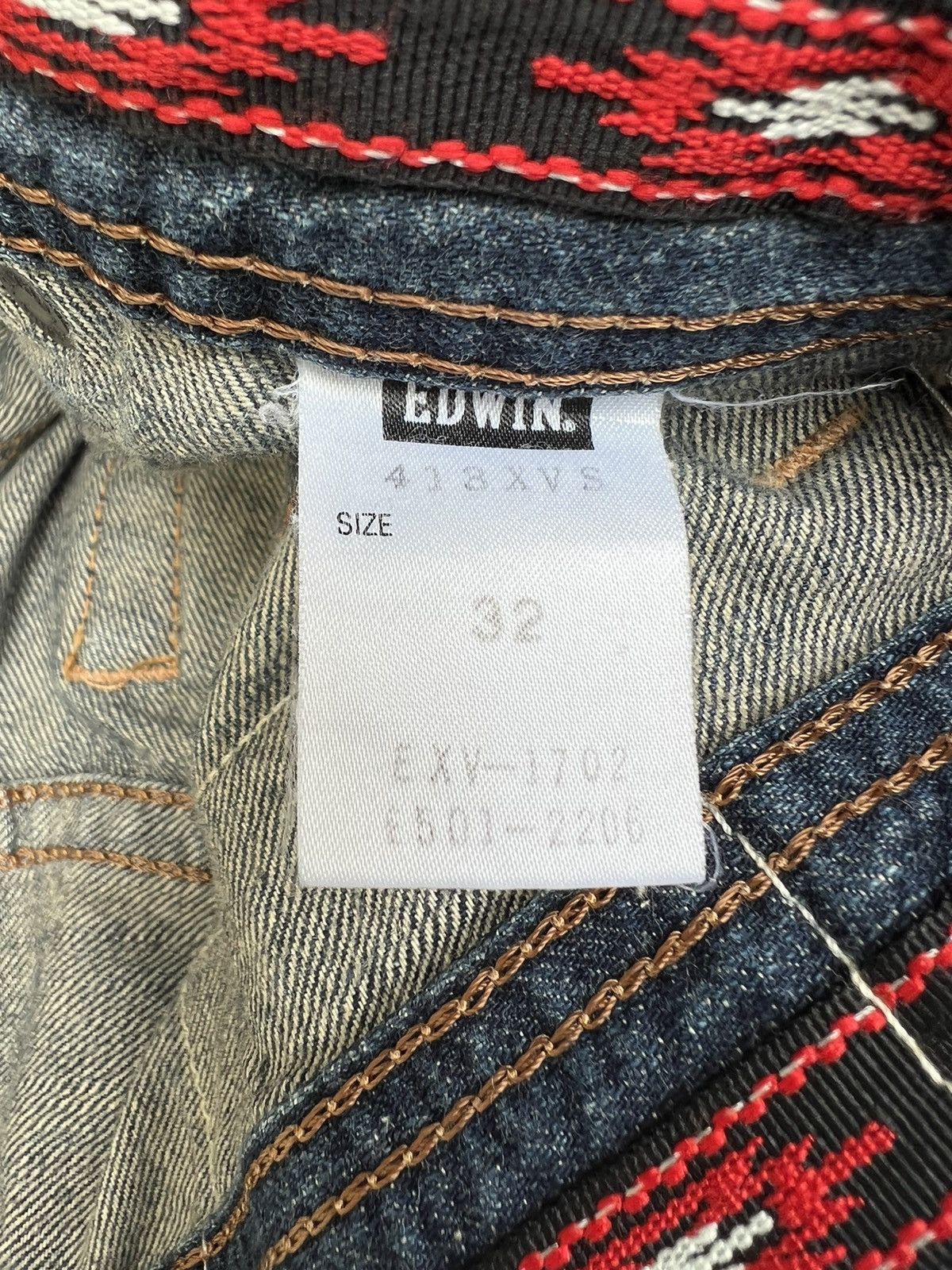 Vintage Vintage Edwin Japan Fade Blue Hybrid Denim Bush Pant Jeans Size US 32 / EU 48 - 23 Thumbnail