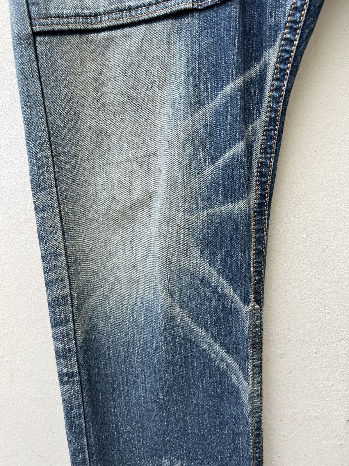 Vintage Vintage Edwin Japan Fade Blue Hybrid Denim Bush Pant Jeans Size US 32 / EU 48 - 11 Thumbnail