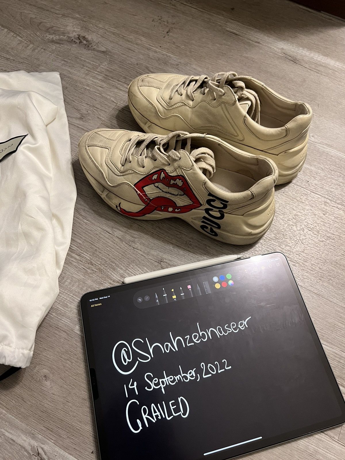 Gucci Rython Sneaker with Mouth Print