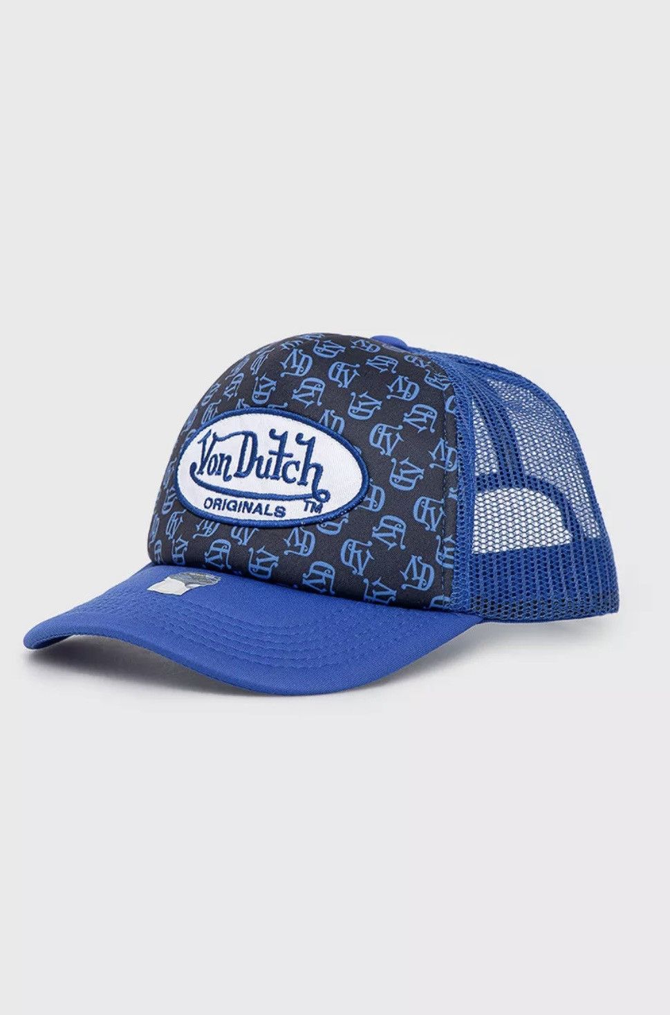 Von Dutch monogram Very Rare Blue Trucker cap