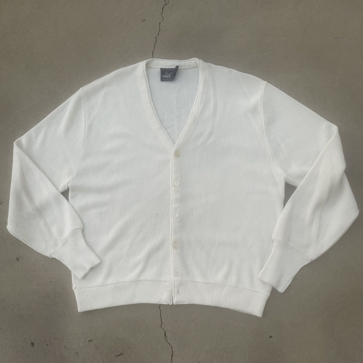 Cardigan × Robert Bruce × Vintage Vintage 80s Robert Bruce White ...
