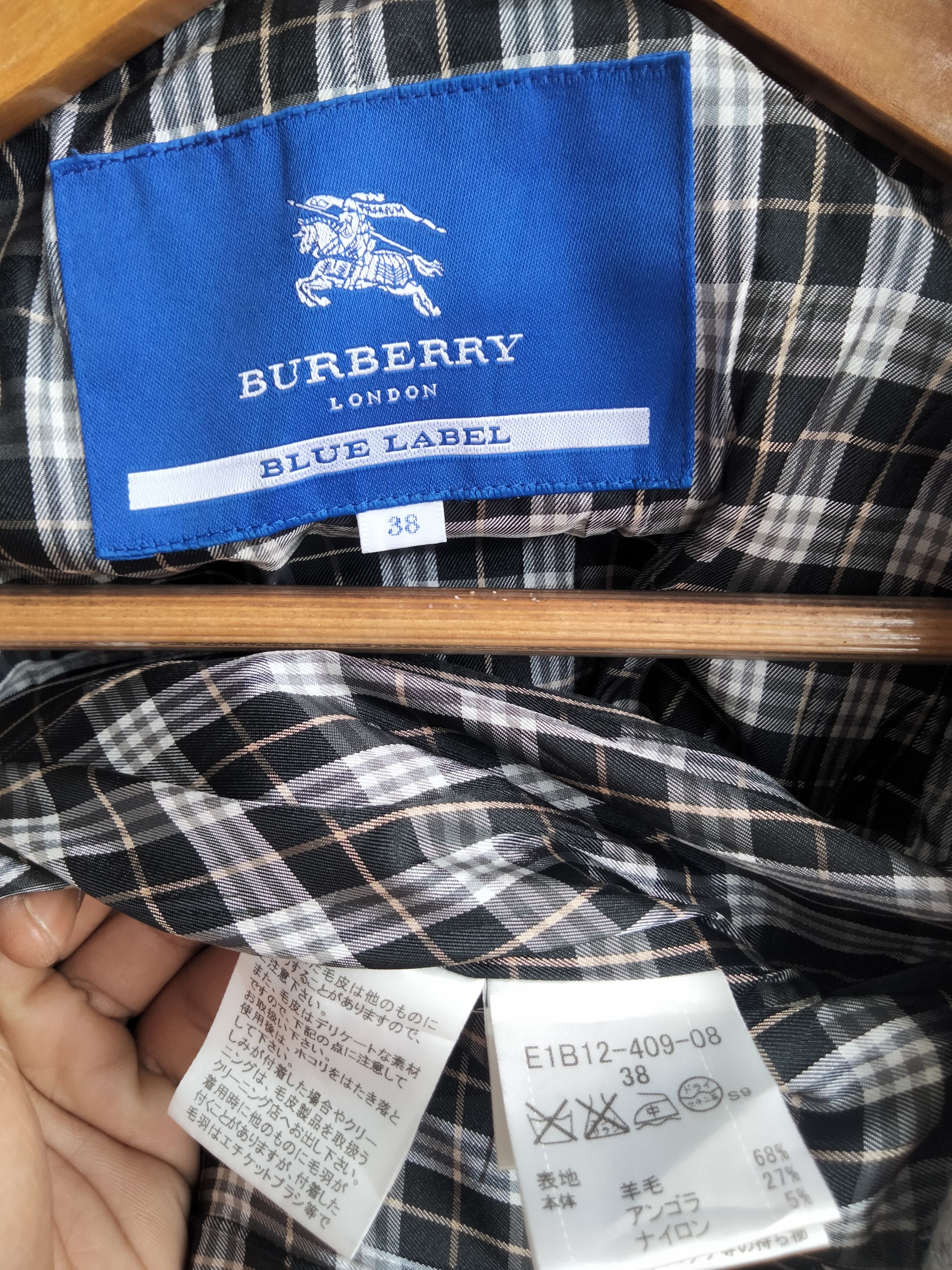 Burberry Burberry Wool Grey Checked Parka Size S / US 4 / IT 40 - 6 Thumbnail