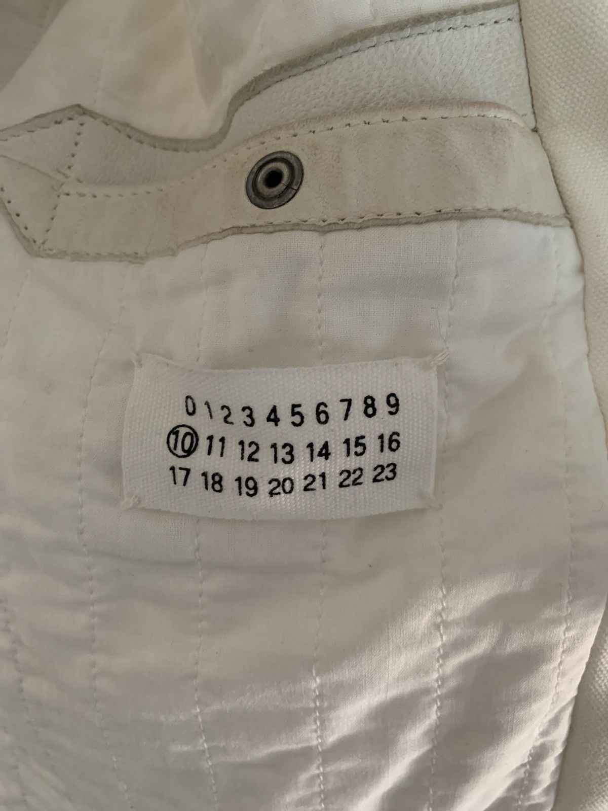Maison Margiela Maison Martin Margiela White Leather Biker Jacket Size US M / EU 48-50 / 2 - 3 Thumbnail