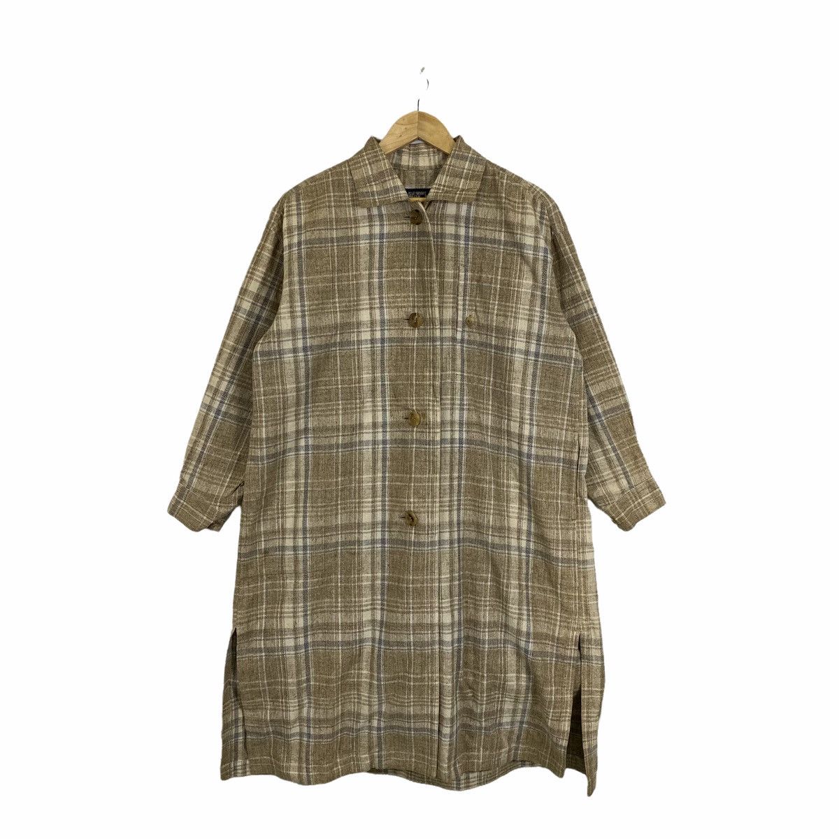 Issey Miyake × Japanese Brand × Vintage Vintage ISSEY MIYAKE PERMANENTE Japanese Checkered Shirts Size M / US 6-8 / IT 42-44 - 1 Thumbnail