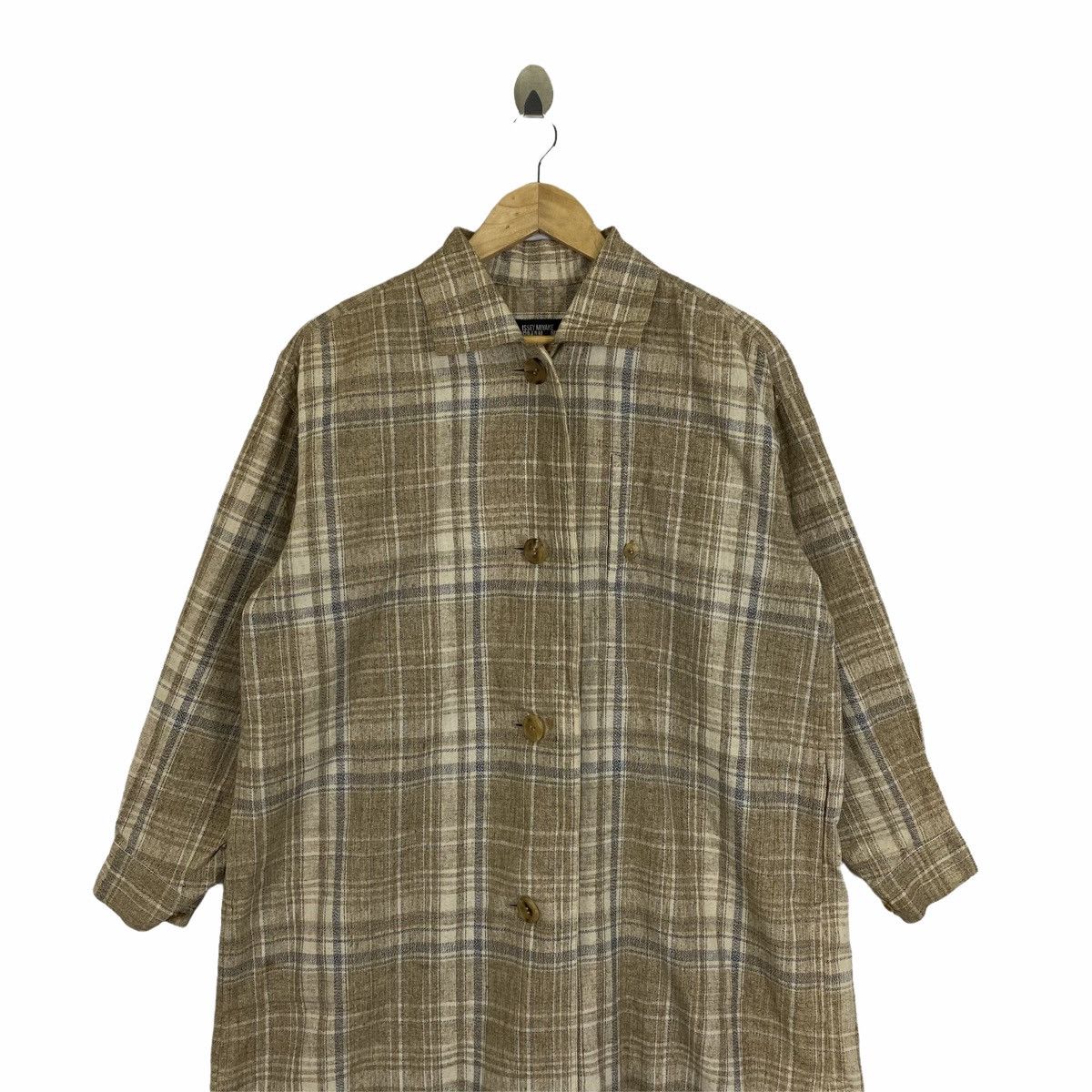 Issey Miyake × Japanese Brand × Vintage Vintage ISSEY MIYAKE PERMANENTE Japanese Checkered Shirts Size M / US 6-8 / IT 42-44 - 5 Thumbnail