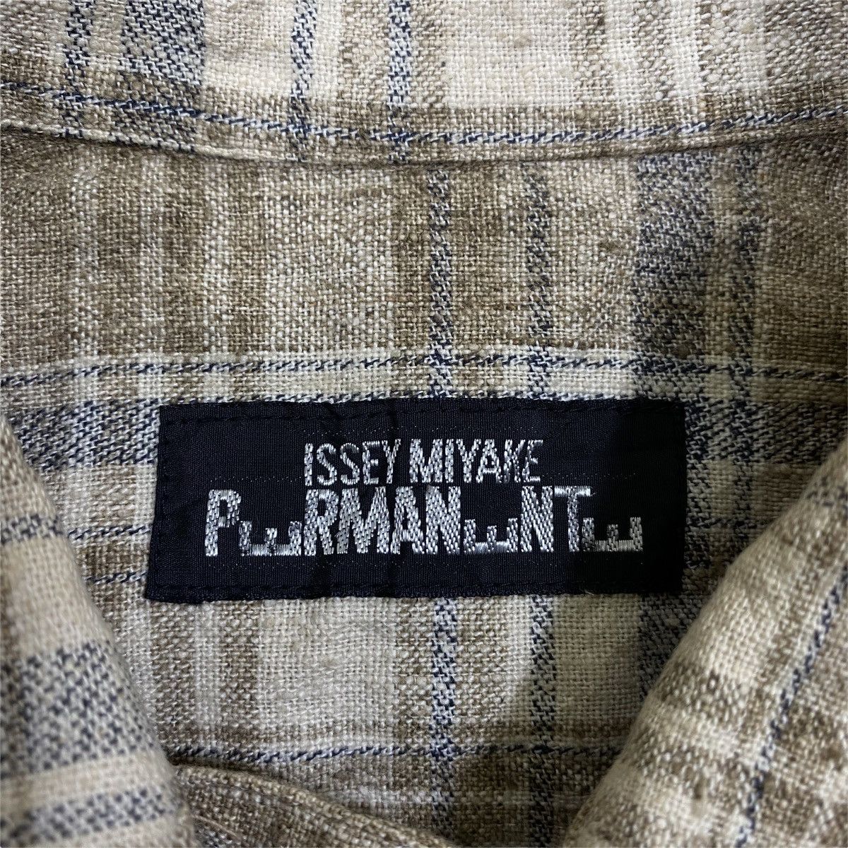 Issey Miyake × Japanese Brand × Vintage Vintage ISSEY MIYAKE PERMANENTE Japanese Checkered Shirts Size M / US 6-8 / IT 42-44 - 6 Thumbnail