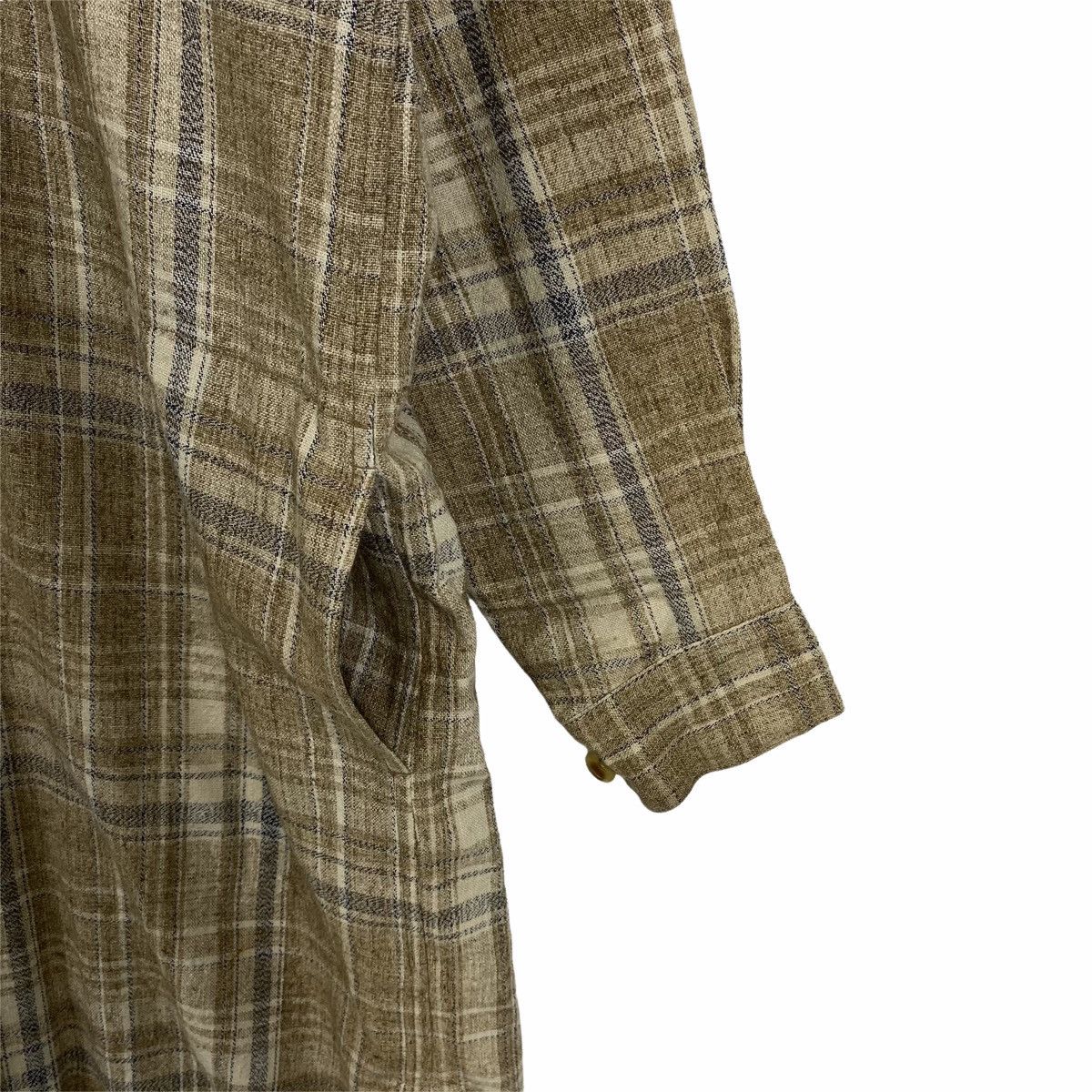 Issey Miyake × Japanese Brand × Vintage Vintage ISSEY MIYAKE PERMANENTE Japanese Checkered Shirts Size M / US 6-8 / IT 42-44 - 9 Thumbnail