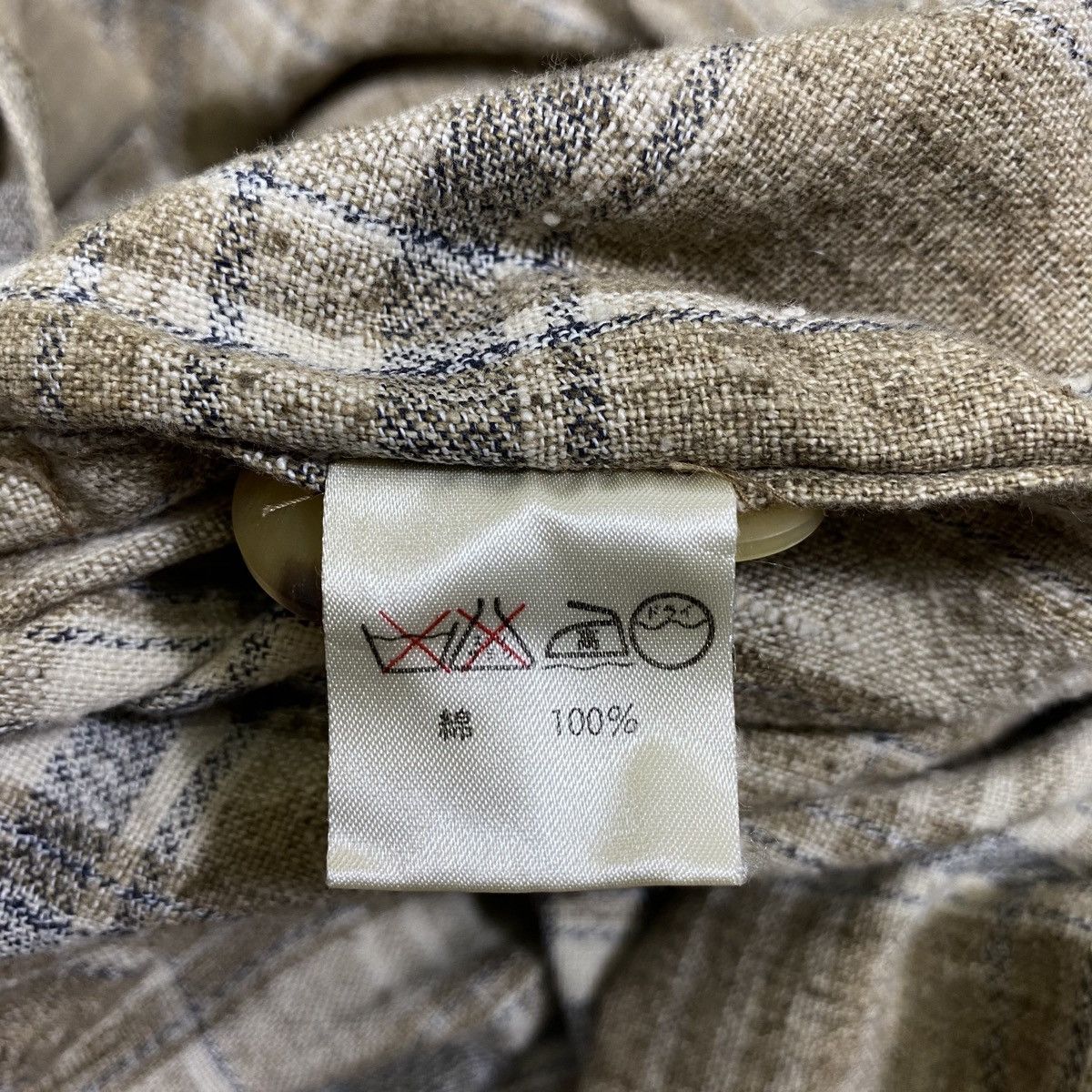 Issey Miyake × Japanese Brand × Vintage Vintage ISSEY MIYAKE PERMANENTE Japanese Checkered Shirts Size M / US 6-8 / IT 42-44 - 7 Thumbnail