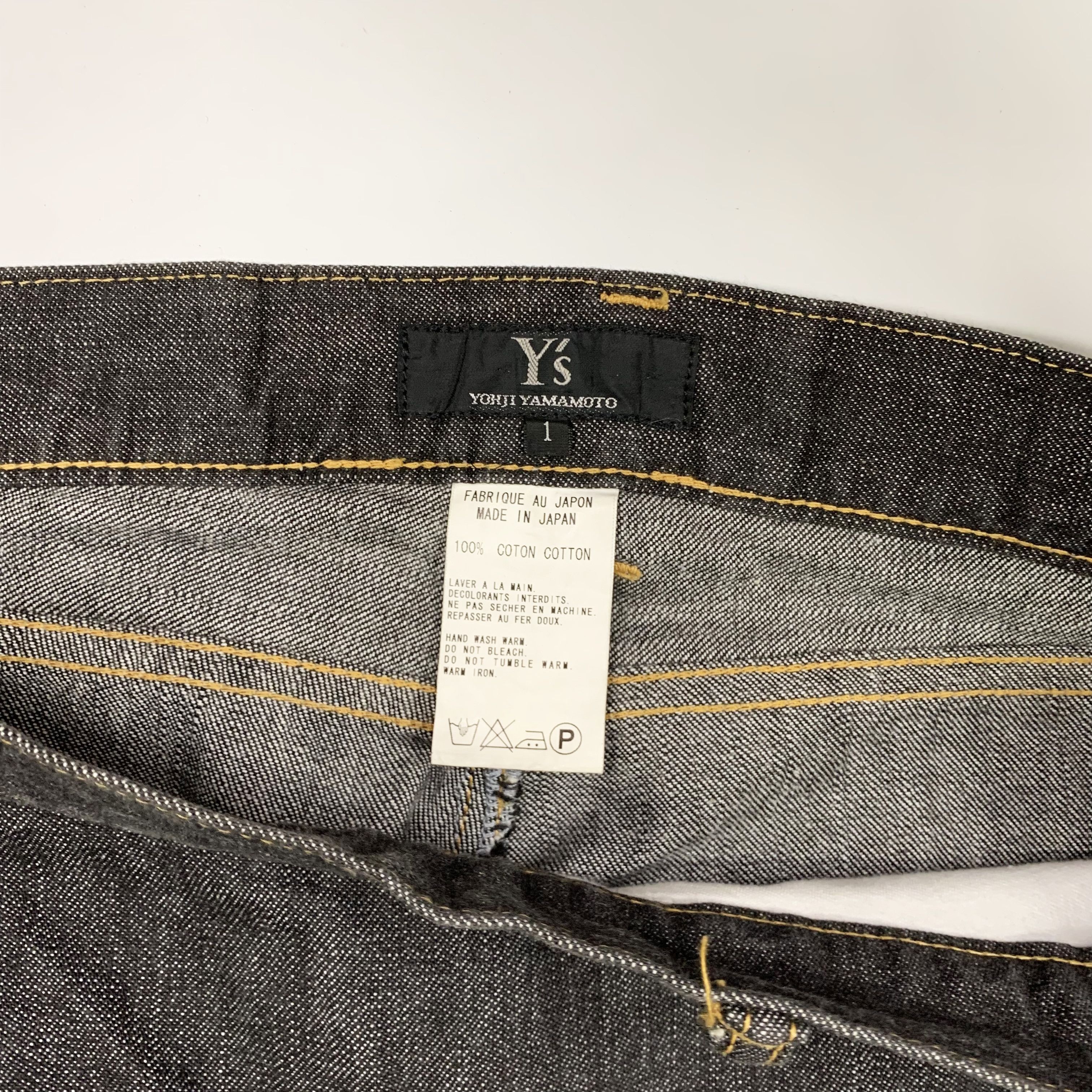 Y's × Y's for Men × Yohji Yamamoto 90s Asymmetrical Denim Jeans (Natural Cotton) Size US 32 / EU 48 - 5 Thumbnail