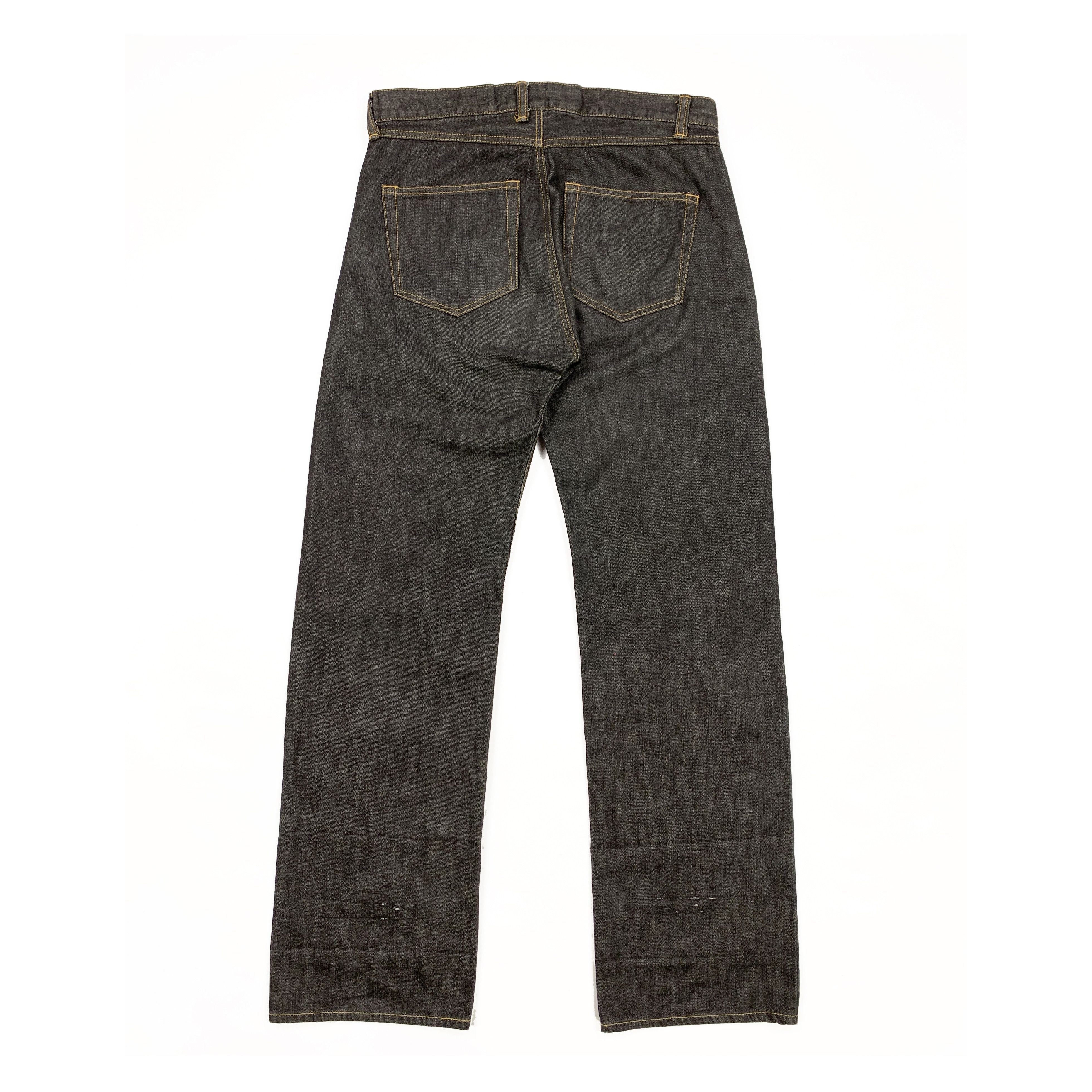 Y's × Y's for Men × Yohji Yamamoto 90s Asymmetrical Denim Jeans (Natural Cotton) Size US 32 / EU 48 - 4 Thumbnail
