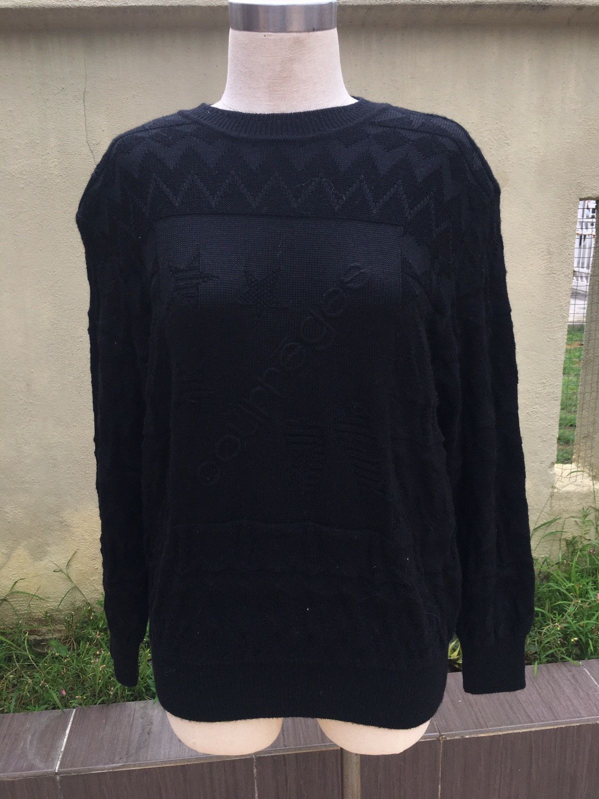 Courreges × Vintage vintage 80s black knit Size M / US 6-8 / IT 42-44 - 1 Thumbnail