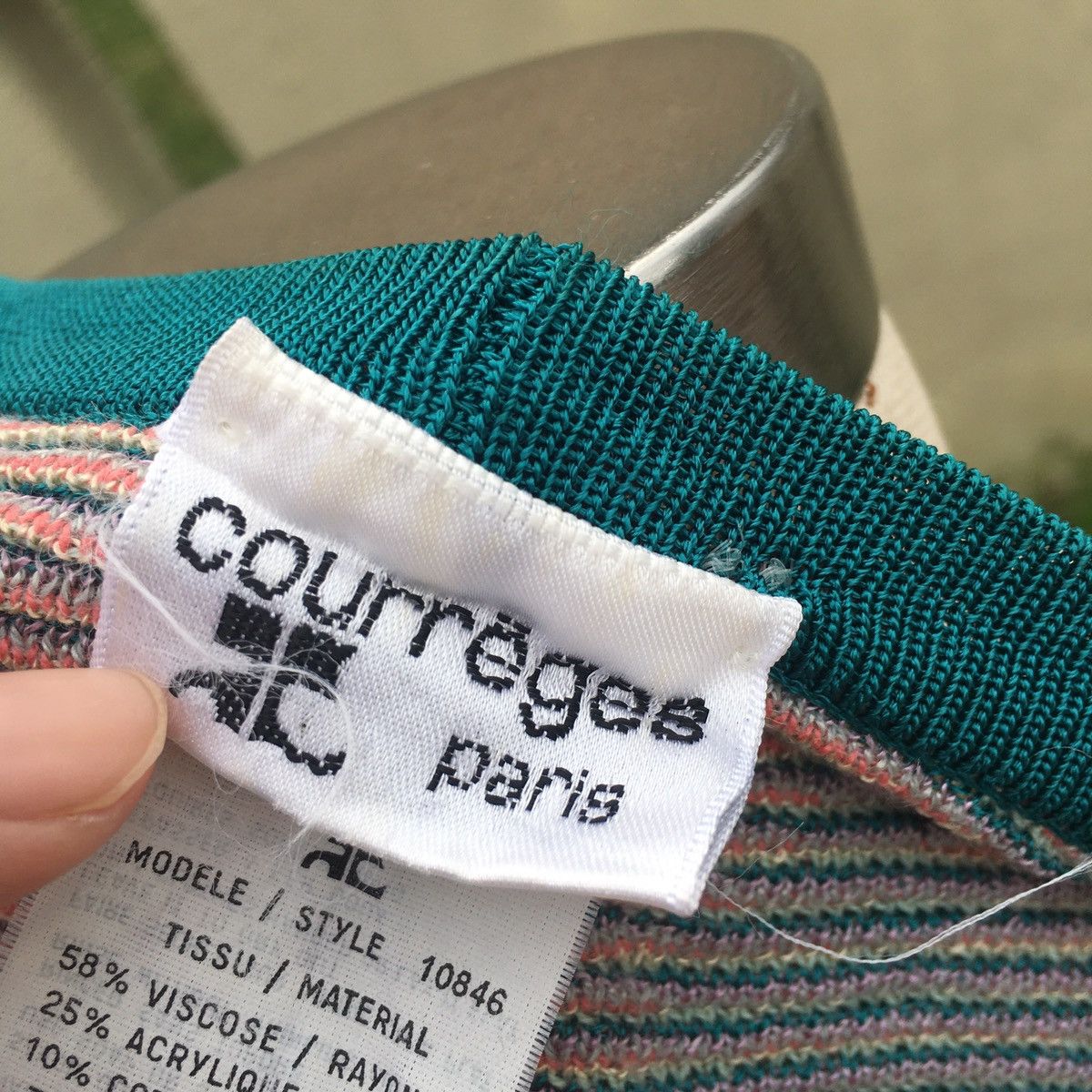 Courreges vintage multi colour cardigan Size M / US 6-8 / IT 42-44 - 7 Thumbnail