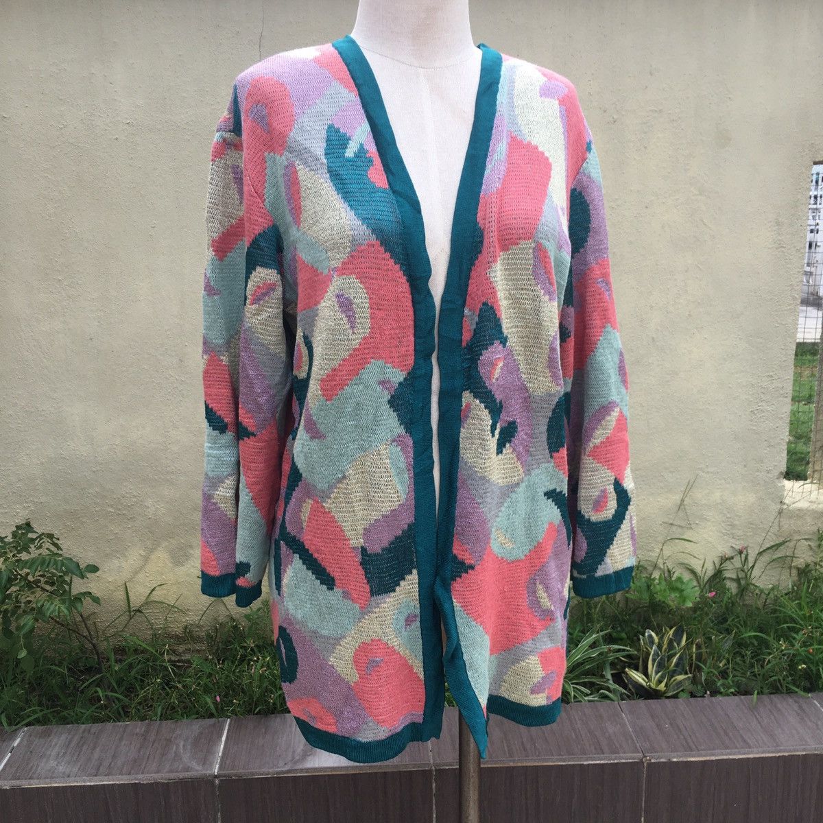 Courreges vintage multi colour cardigan Size M / US 6-8 / IT 42-44 - 1 Thumbnail