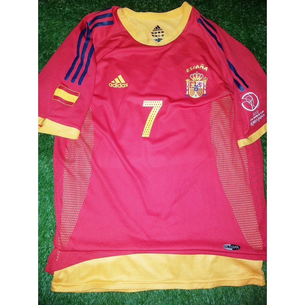Raul Spain 2002 WC PLAYER ISSUE Home Soccer Jersey L